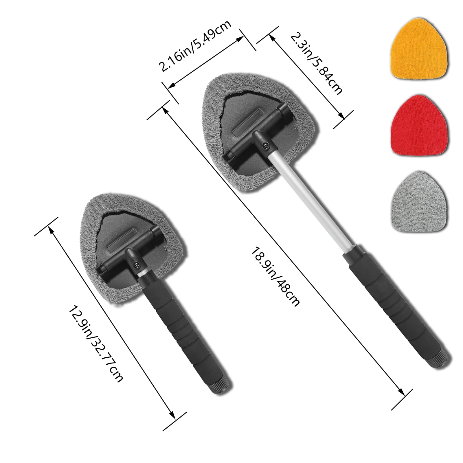 **Premium Car Window Cleaner Kit - Extendable Handle Car Scrubber with Microfiber Cloth & Spray Bottle - Universal Fit for All Vehicles - Perfect for Car Wash, Windshield & Interior Cleaning**