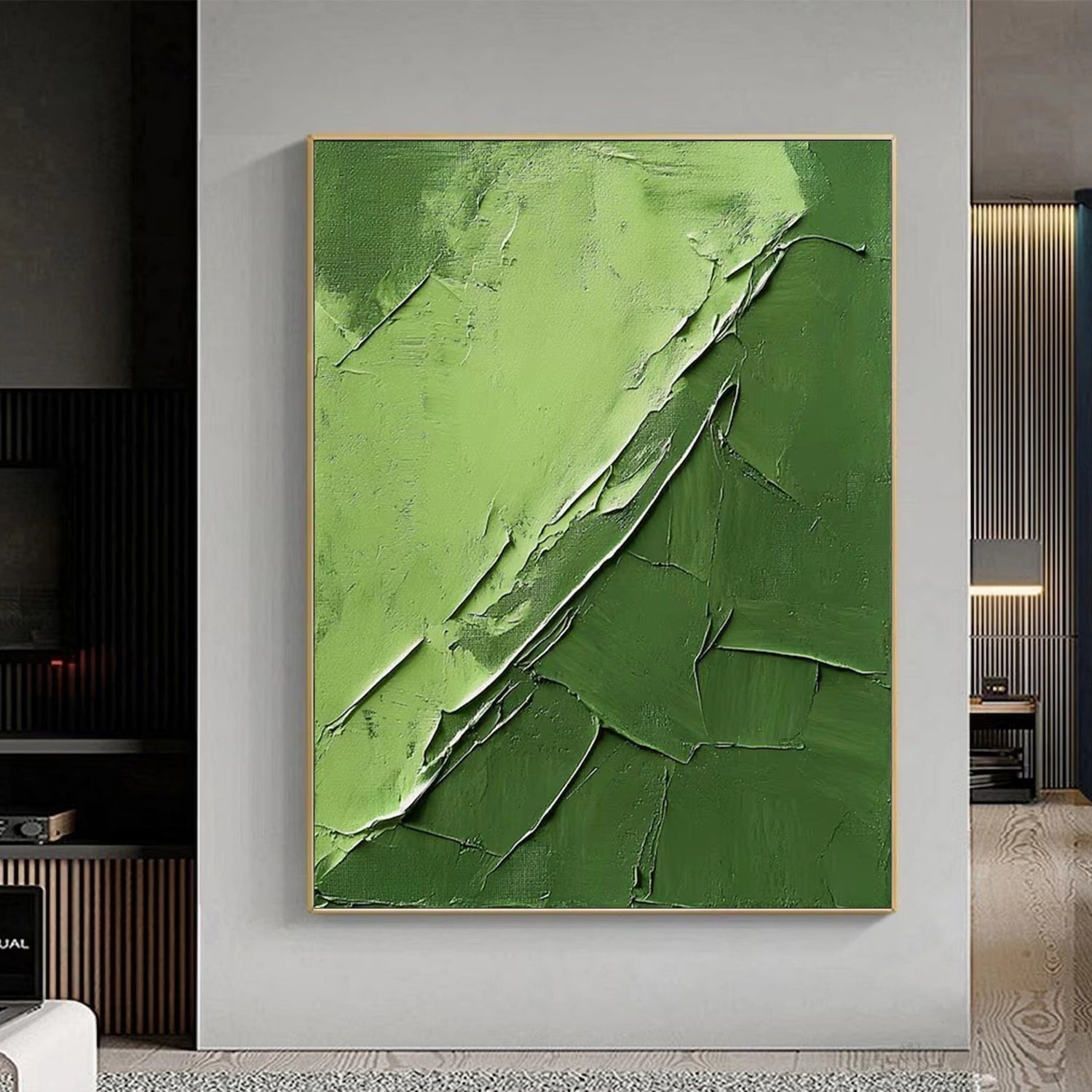 Blue & Green Abstract Art Print #BG107 - Modern Wall Decor for Living Room, Bedroom & Office