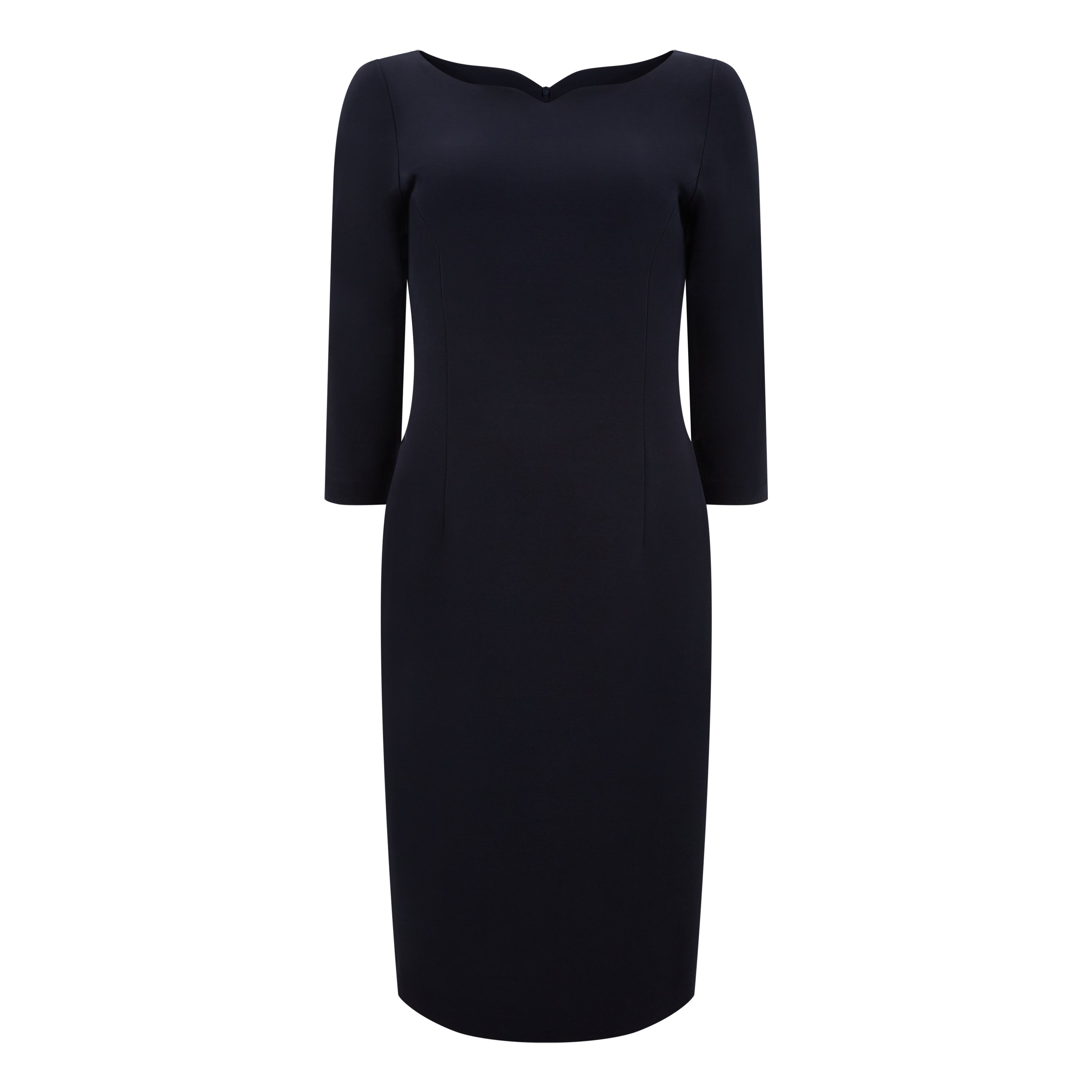 Hilton Jersey Pencil Dress for Women - Slim Fit Stretchy Office Work Dress - Perfect for Business, Cocktail Parties & Formal Events
