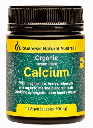 Biogenesis Ocean Plant Calcium Capsules - Natural Marine Algae Calcium Supplement for Bone Health & Joint Support - Perfect for Adults & Seniors for Daily Wellness
