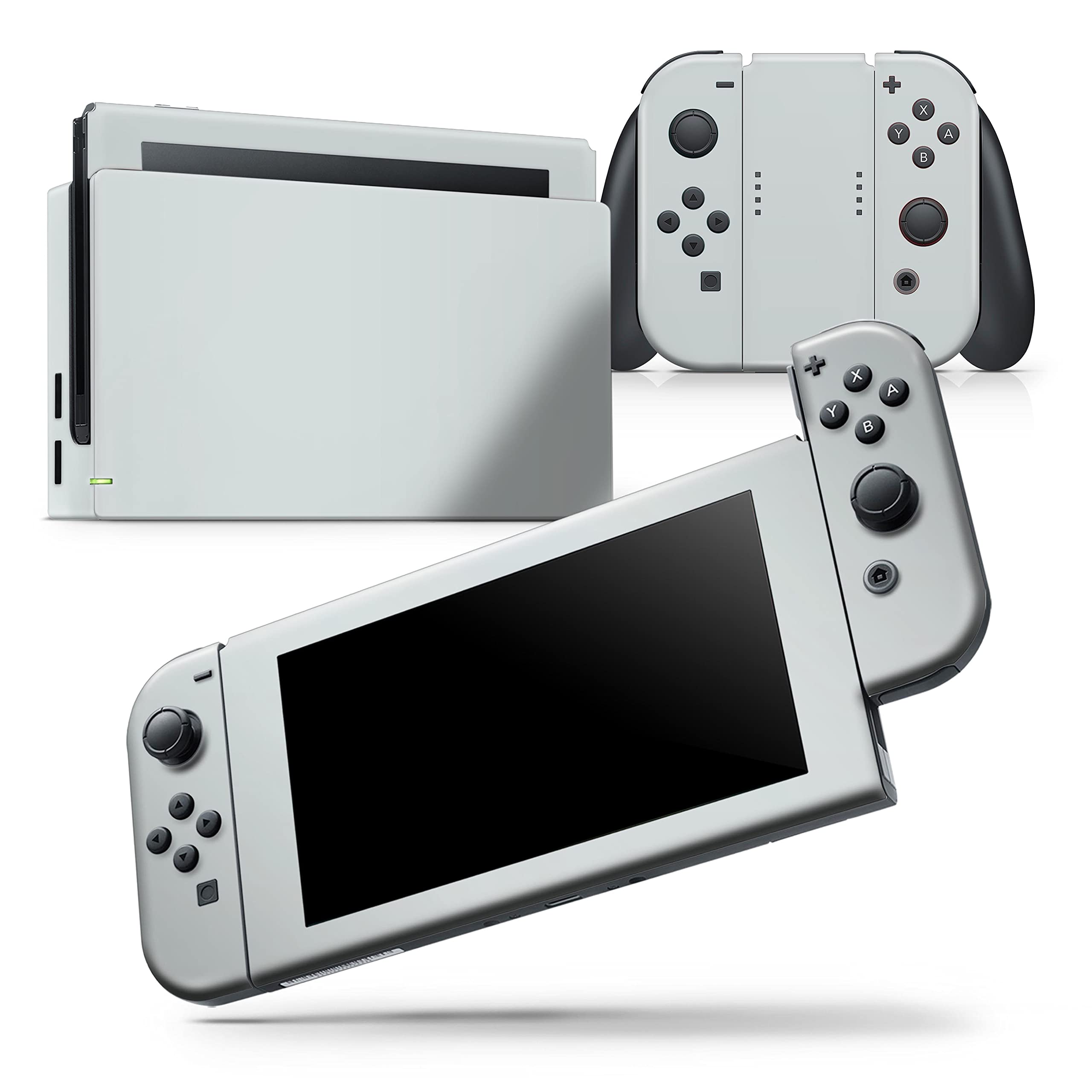 Nintendo Switch Dock Skin Decal - Scratch-Resistant Removable Vinyl Wrap Cover (Light Gray) - Protective Cover for Gaming Console Accessories - Perfect for Home Entertainment & Travel Use