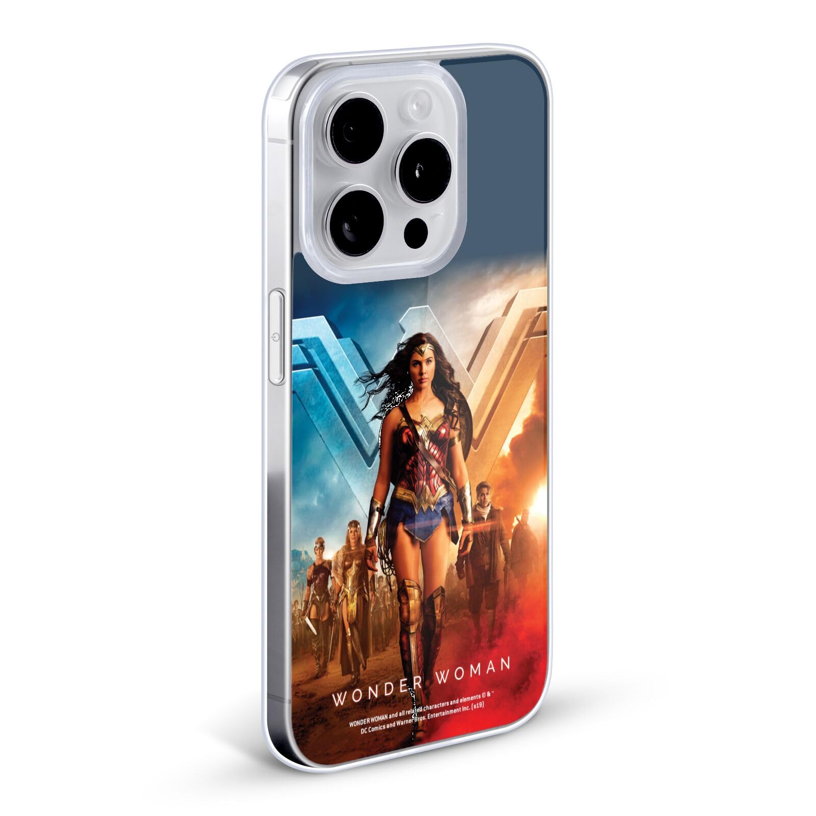Official Wonder Woman Movie Soft Gel Case for Apple iPhone 11 Pro Max - Licensed Superhero Phone Cover with HD Printed Poster Design - Perfect for DC Comics Fans & Movie Lovers
