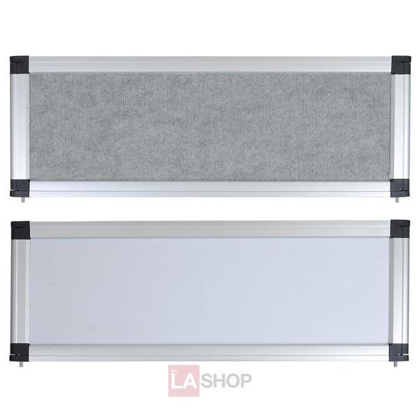 TheLAShop Gray Tabletop Folding Panel Display Board - Portable Sign Holder for Trade Shows, Retail Stores, and Office Presentations