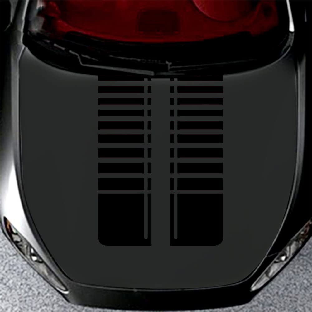 Zcargel Vinyl Car Hood Decal Stickers - DIY Auto Racing Stripes for Hood, Roof, Trunk & Body - Waterproof Decorative Stickers for Cars & Trucks - Perfect for Customizing Vehicles & Show Car Events