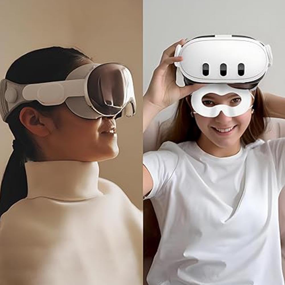 Breathable VR Eye Protection Mask - Face Cover for Apple Vision Pro, Sweatproof VR Headset Accessory - Disposable Face Mask Band for Gaming, Fitness & Virtual Reality Experiences