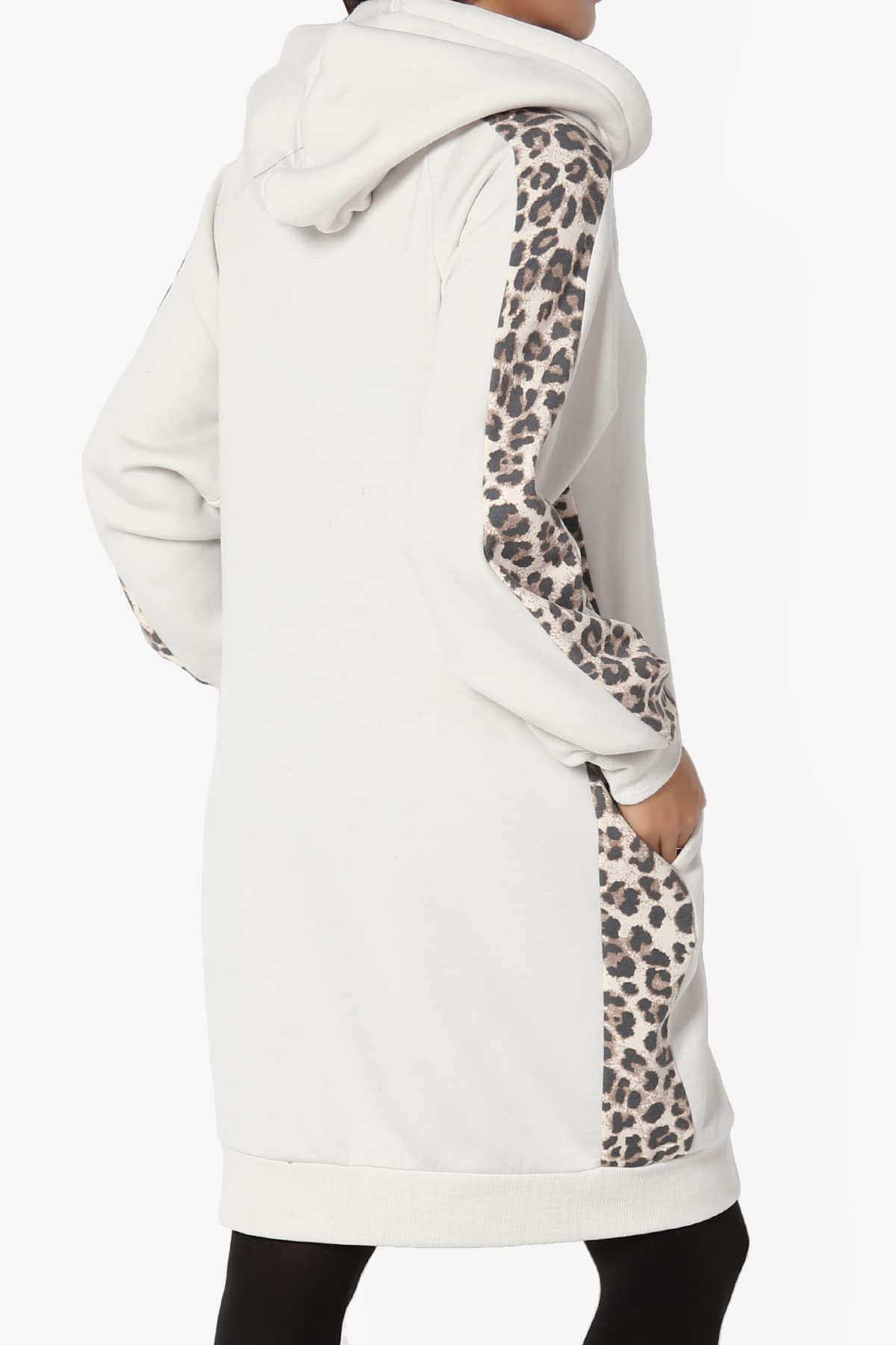 Stylish Leopard Print Loose Fit Hoodie with Pockets - Long Tunic Sweatshirt for Women | Casual Outfit, Lounge Wear & Street Fashion