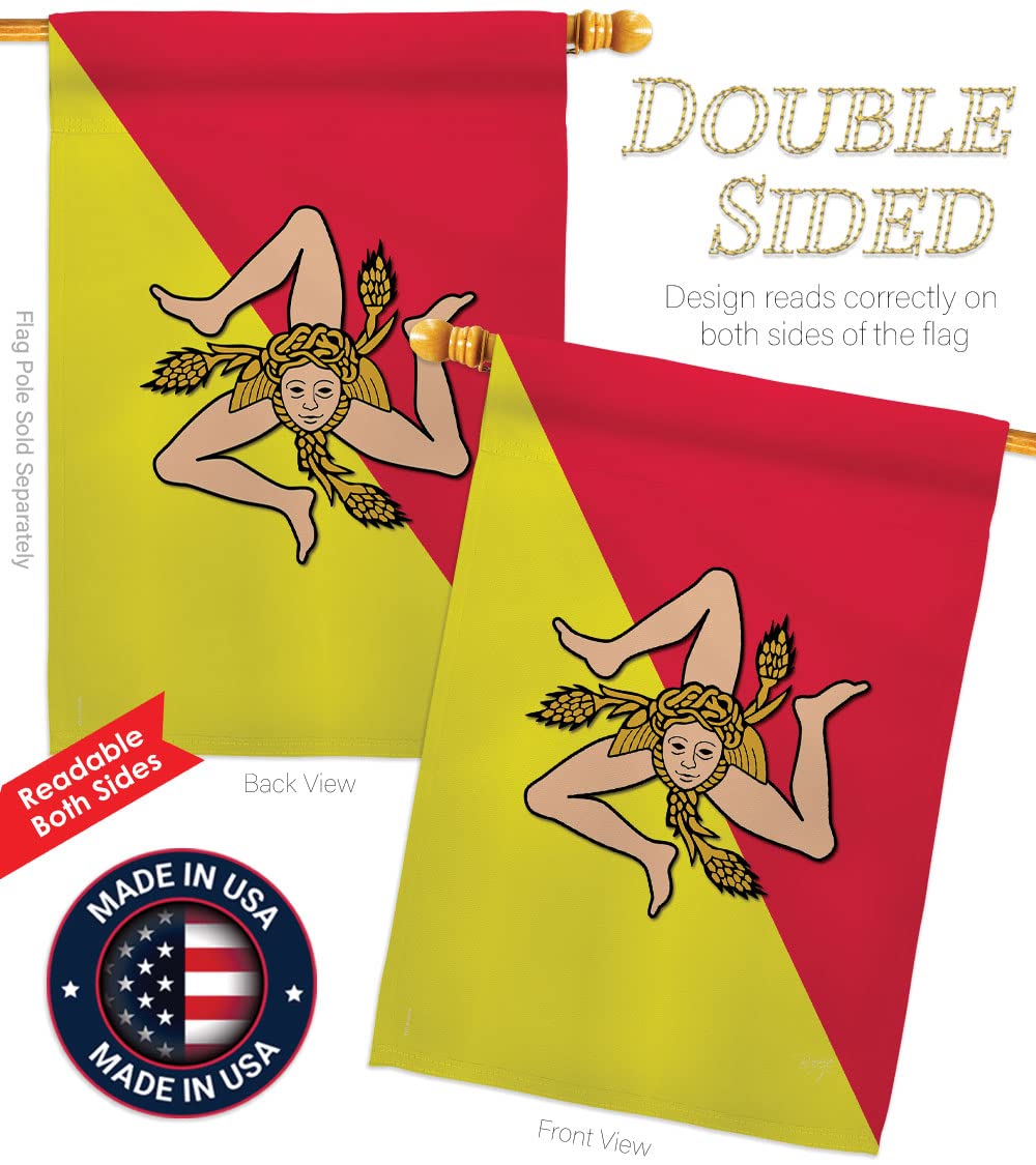 Breeze Decor House Flag - Regional, National & International Country Flags - Made in USA | Perfect for Home, Garden & Outdoor Decor