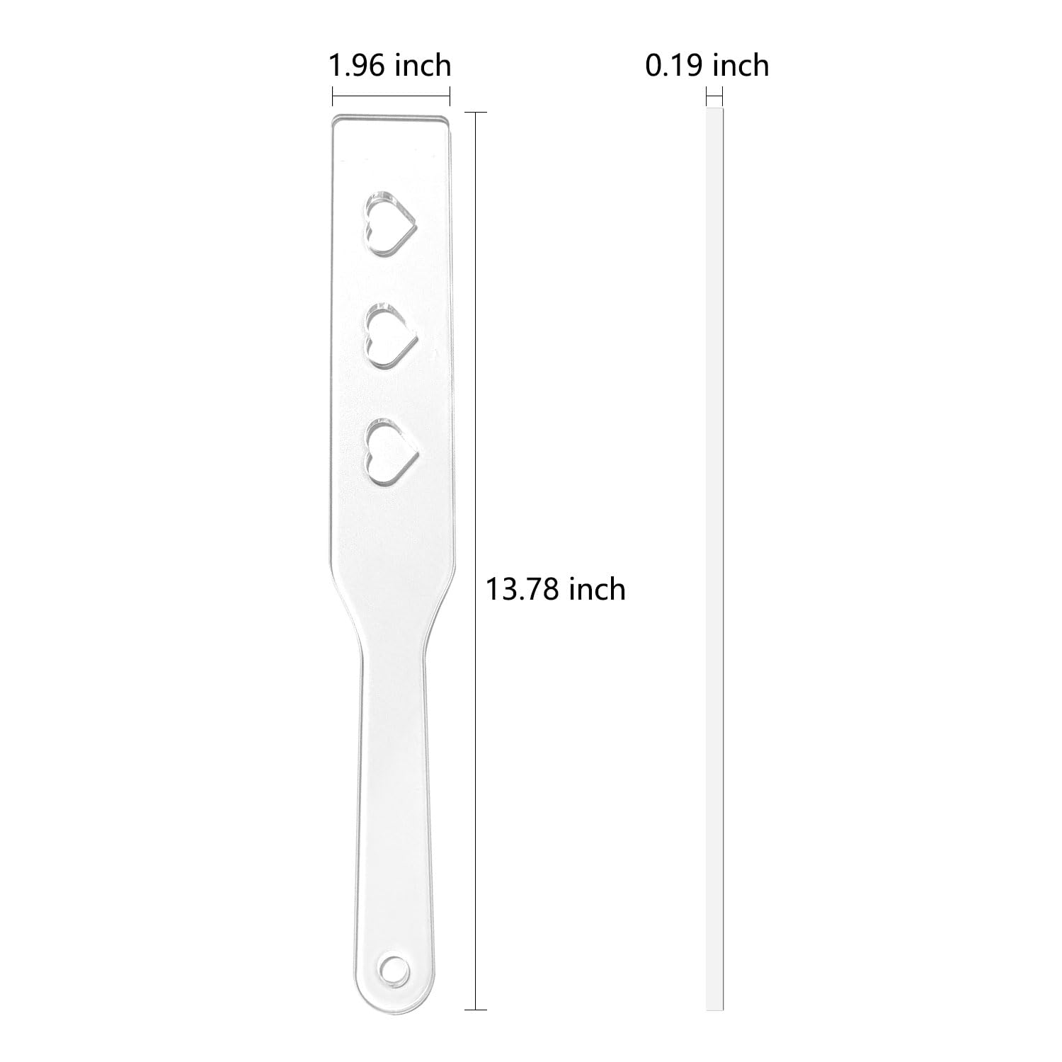 Acrylic Transparent Spanking Paddle - Durable Smooth BDSM Toy for Couples, Adults & LGBTQ+ | SM Tool, Sex Flogger, Spanking Board for Sensual Play, Roleplay & Intimate Bonding (Heart Design)