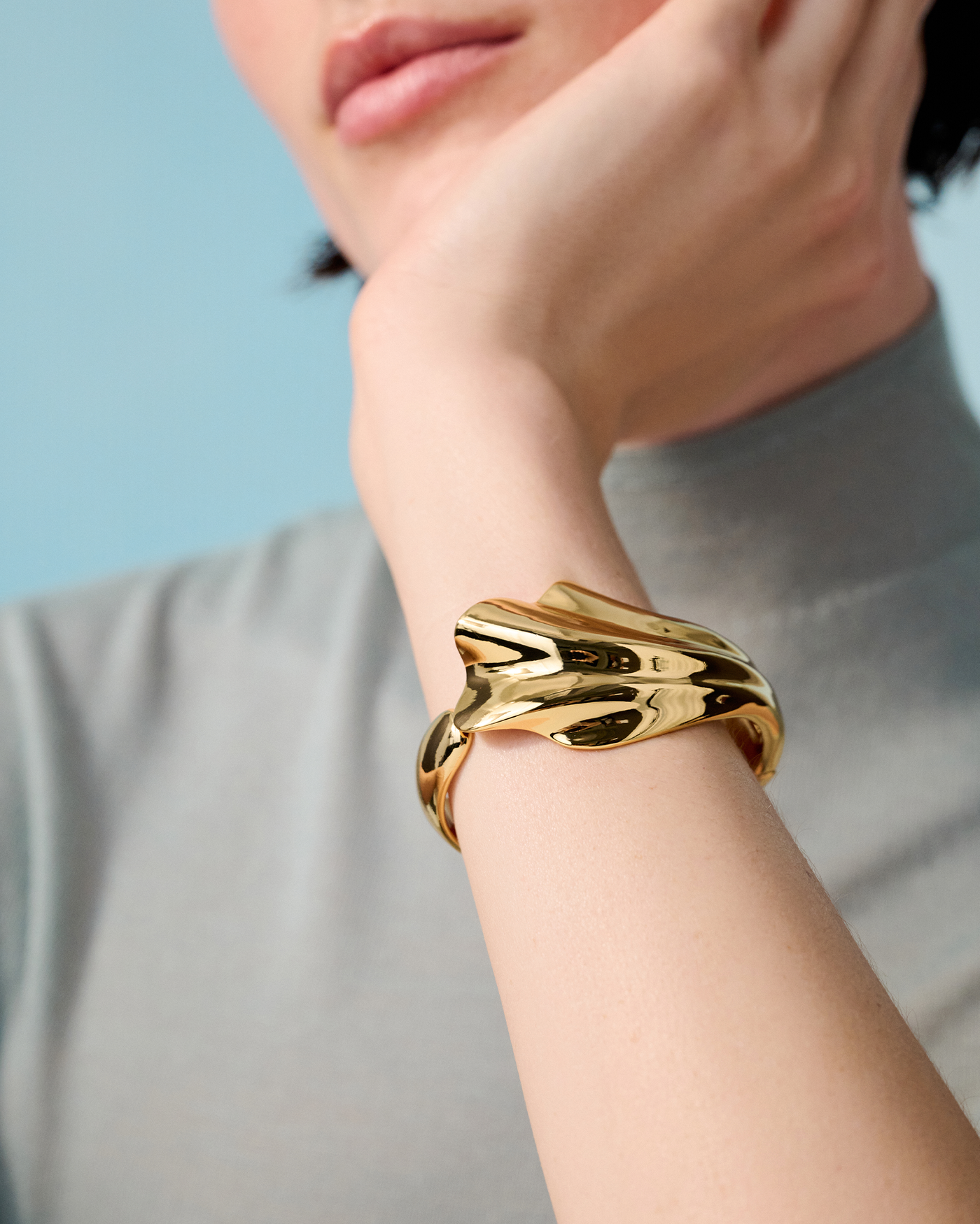 Lydia Gold Cuff Bracelet - Elegant & Stylish Jewelry for Women - Perfect for Parties, Weddings & Everyday Wear