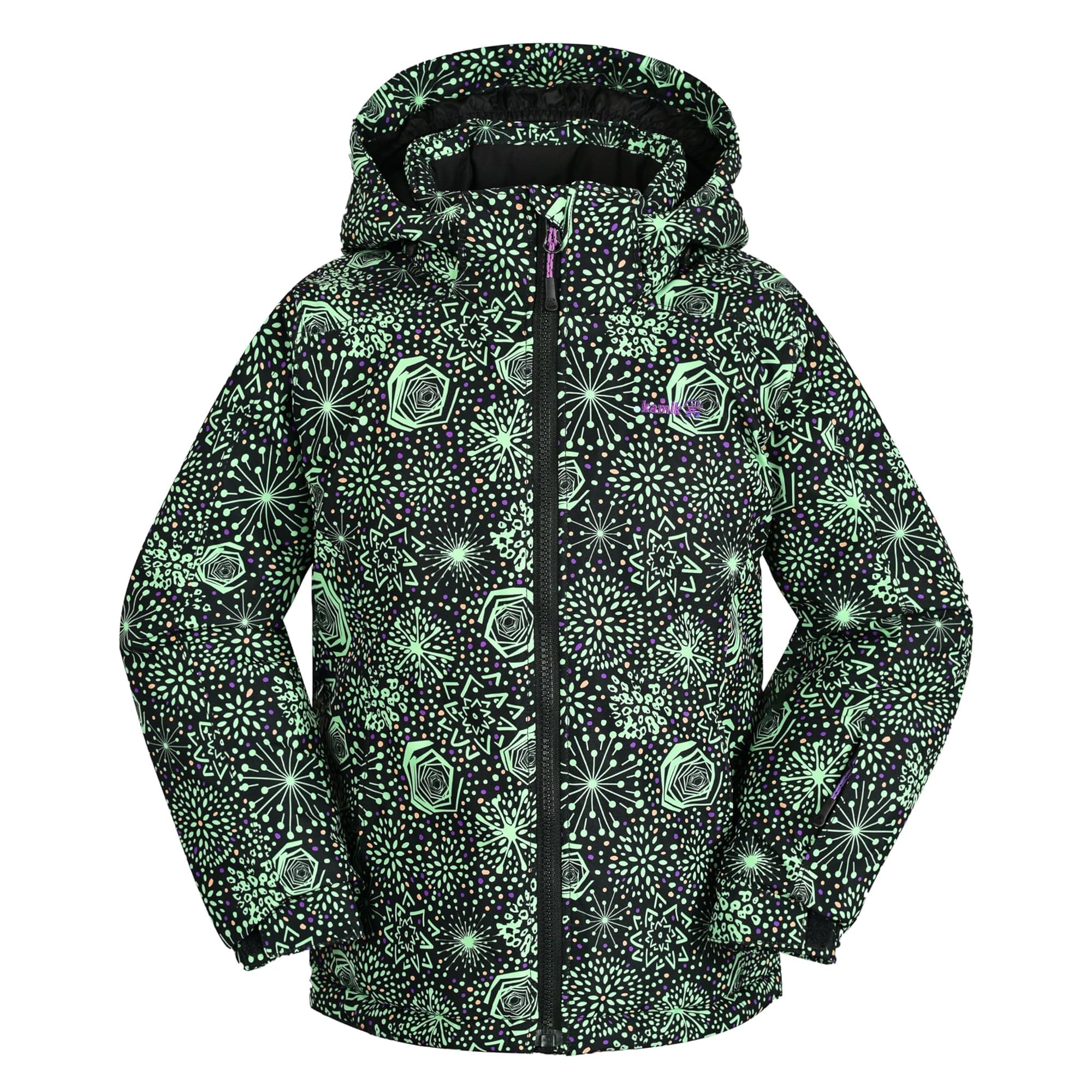 Kamik Girls' Whimsy Insulated Winter Jacket for Toddlers & Kids - Waterproof Snow Coat for Outdoor Play, School & Cold Weather Activities