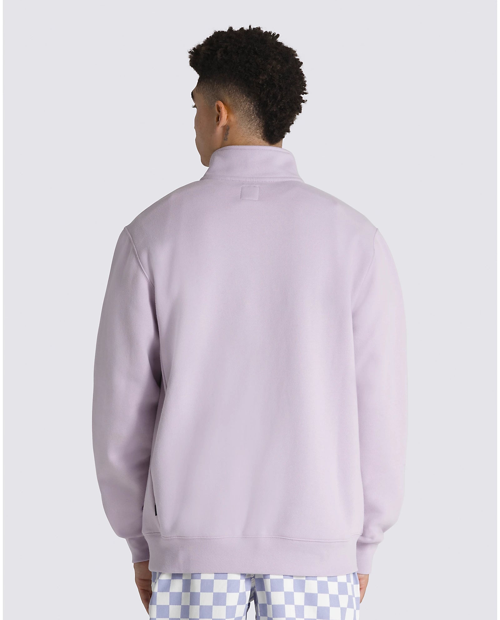 VANS Pocket Quarter Zip Sweater for Men & Women | Soft Lavender Frost Pullover | Casual Wear, Street Style & Outdoor Activities