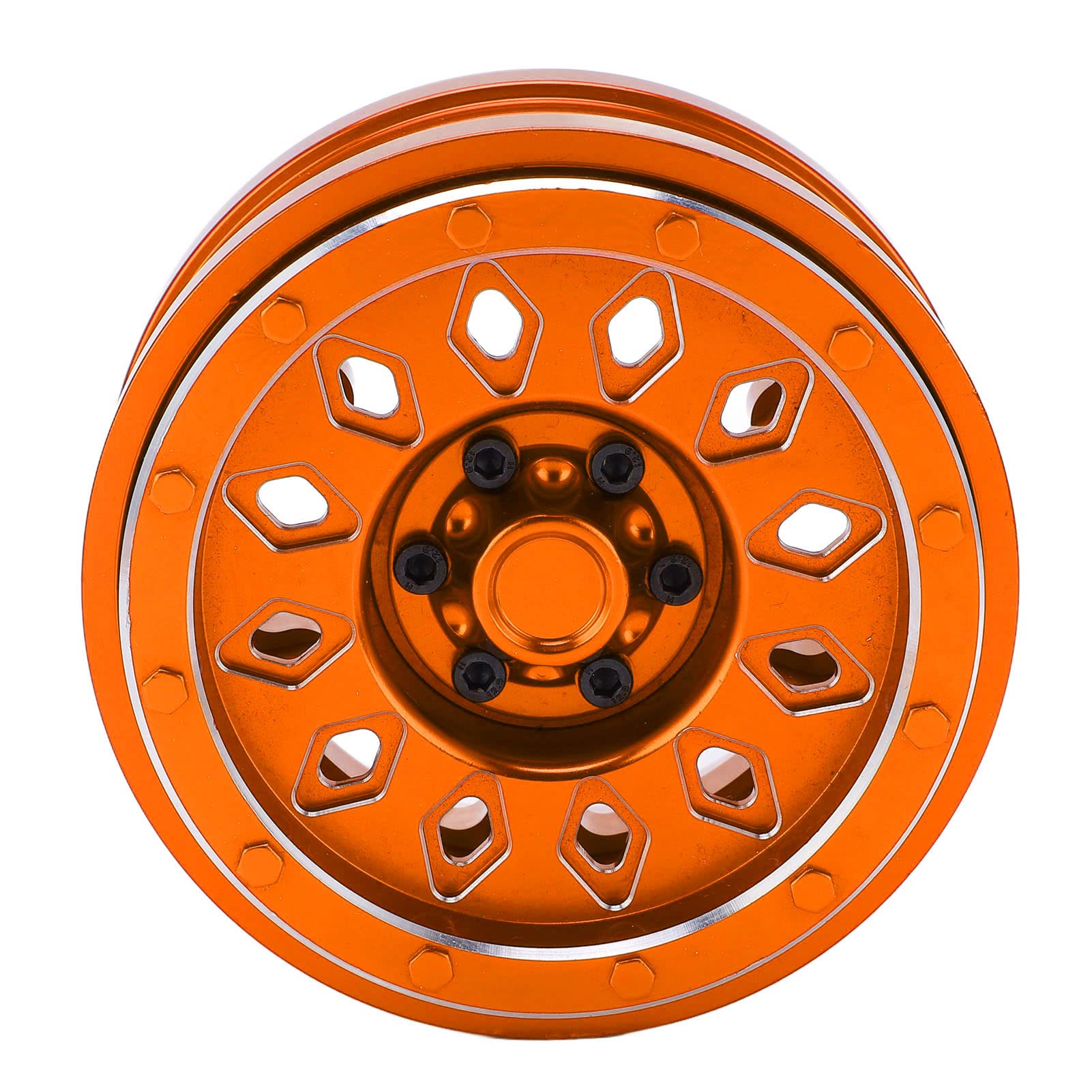 BTIHCEUOT RC Wheel Hub - Anodized CNC Aluminum Alloy for 1/16 Scale RC JLU Cars (Orange) - Durable & Stable Off-Road Performance for Crawling & Trail Adventures