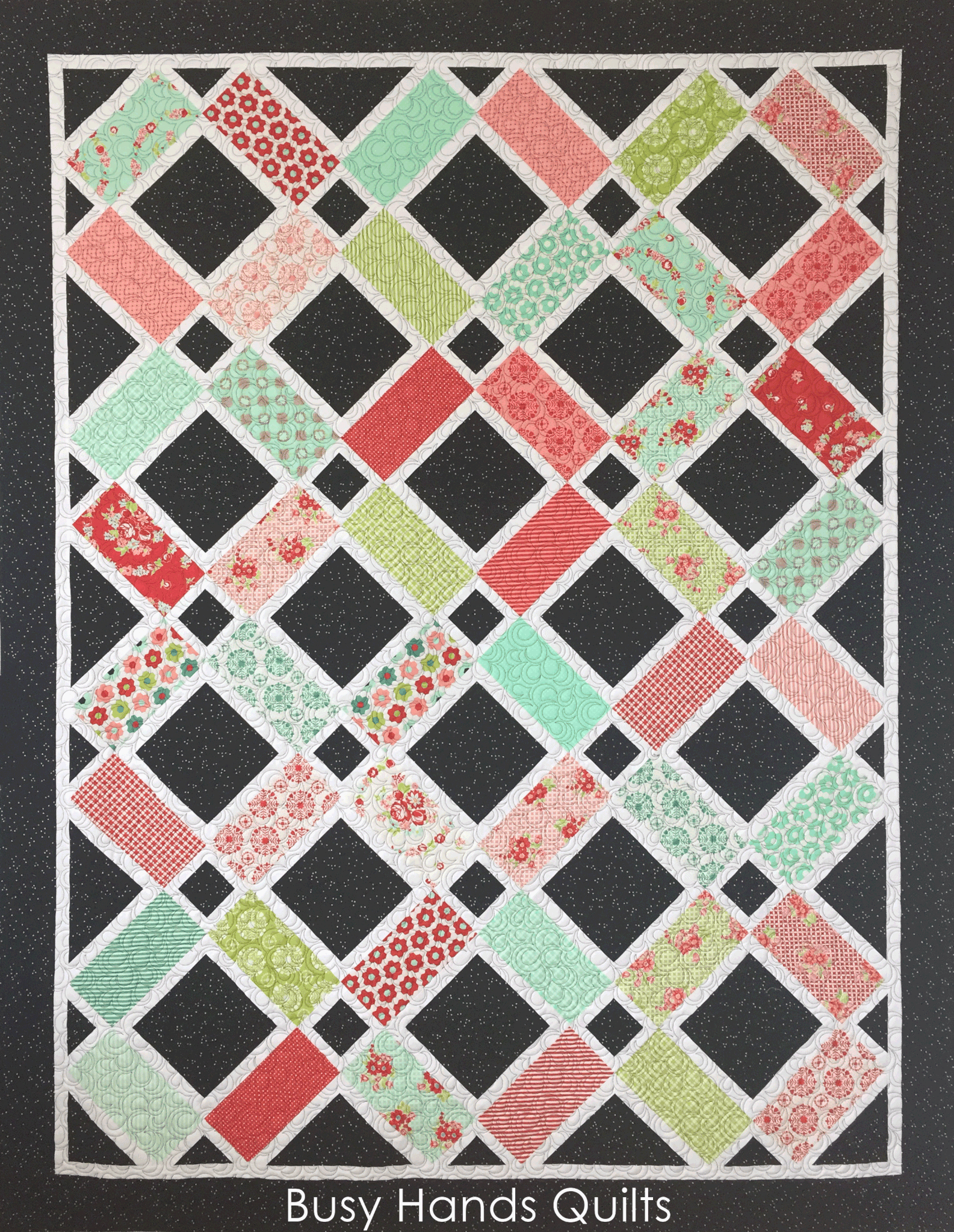 Myrna Barnes Busy Hands Quilts - PATTERN LOOKING GLASS Quilt Design for Modern Home Decor | Perfect for Bedroom, Living Room & DIY Craft Projects