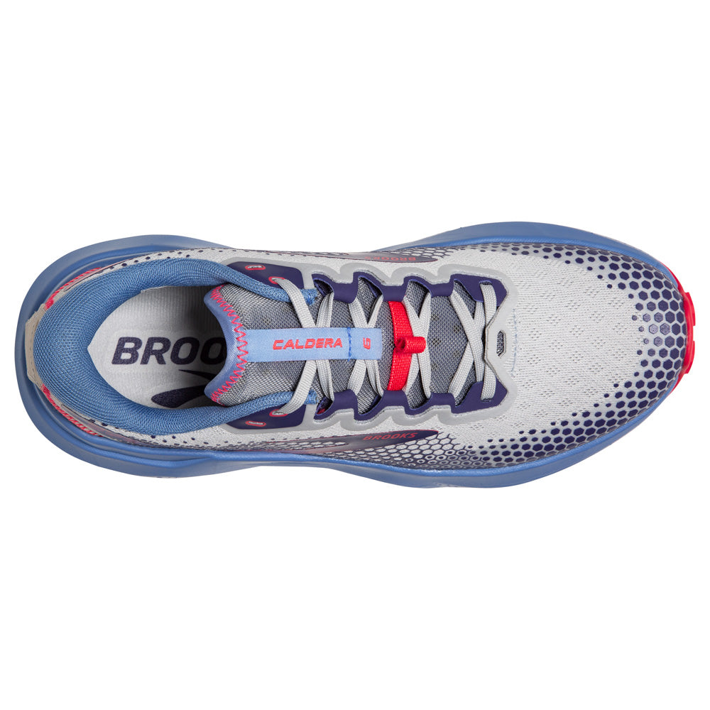 Brooks Caldera 6 Women's Trail Running Shoes (B Width) - Oyster/Blissful Blue | Lightweight Cushioned for Hiking & Outdoor Adventures