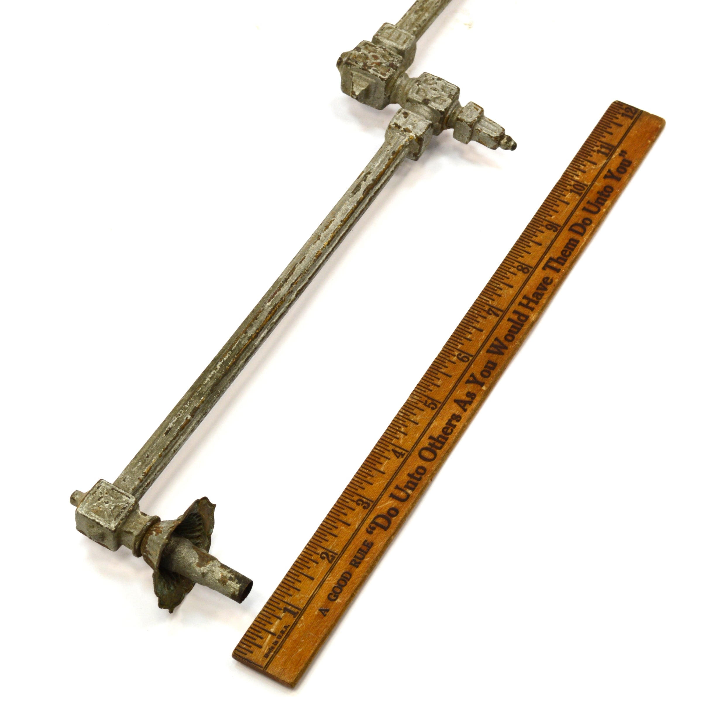 Vintage Ornate Brass Pot Filler Faucet - Double Arm Articulated Kitchen Sink Faucet - Antique Salvaged Hardware - Perfect for Farmhouse & Victorian Style Kitchens
