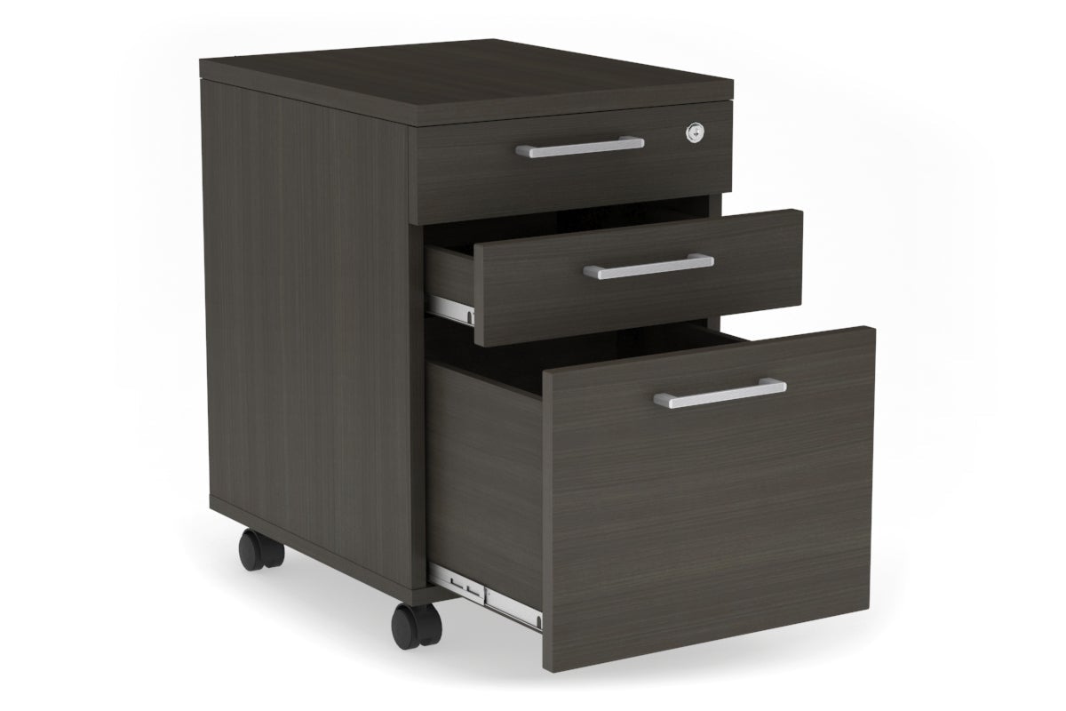 Lockable Mobile Pedestal with File Drawers - Laminate Office Storage Cabinet for Files & Supplies | Perfect for Home Office, Classroom & Workplace Organization