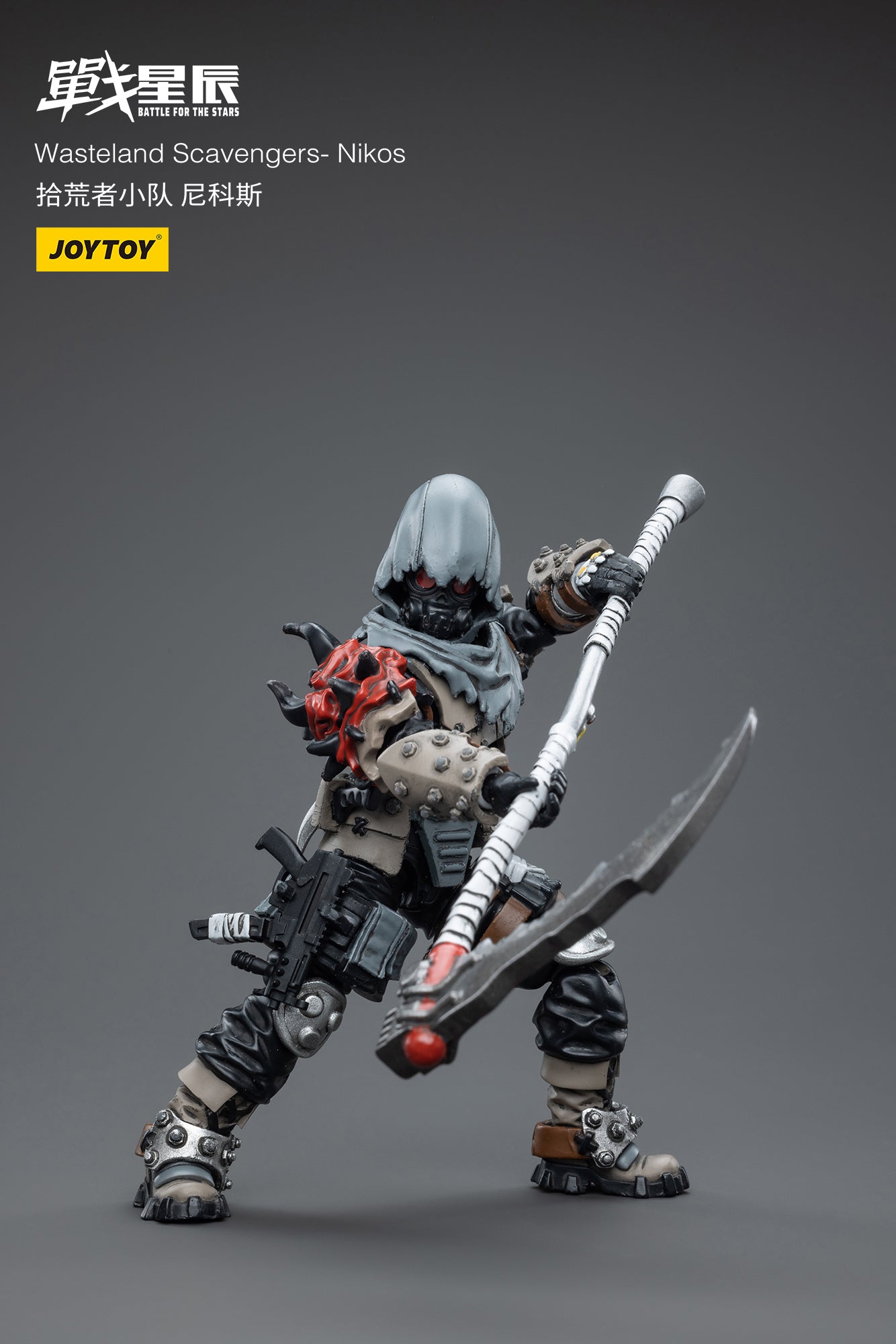 1/18 JOYTOY 3.75 Inch Wasteland Scavengers Nikos Action Figure - Highly Articulated Collectible Toy for Display & Role Play | Post-Apocalyptic Wasteland Adventure Scenes