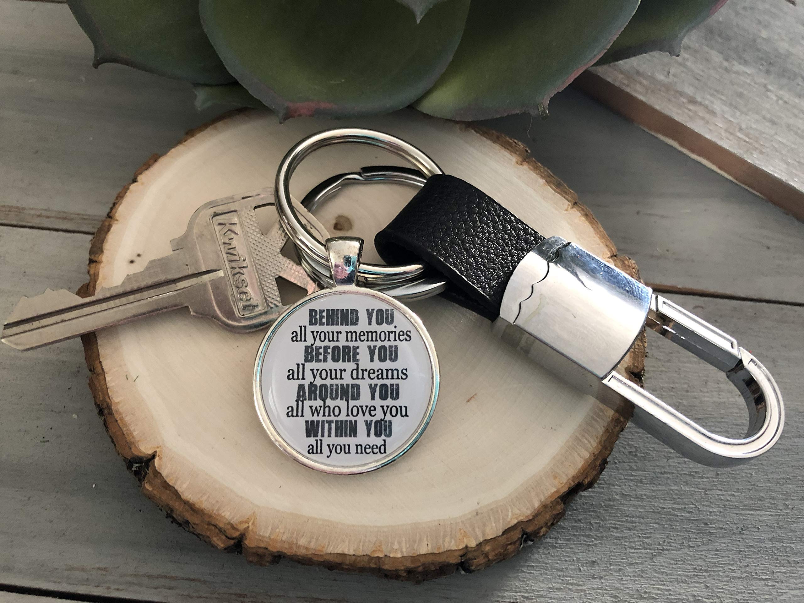Personalized Graduation Keychain for Him - Class of 2020 Inspirational Gift for High School & College Graduates - Perfect Graduation Gift Idea for Friends, Son, Brother - Commemorate Memories & Achievements - Great for Graduation Parties, Ceremonies & Alumni Reunions