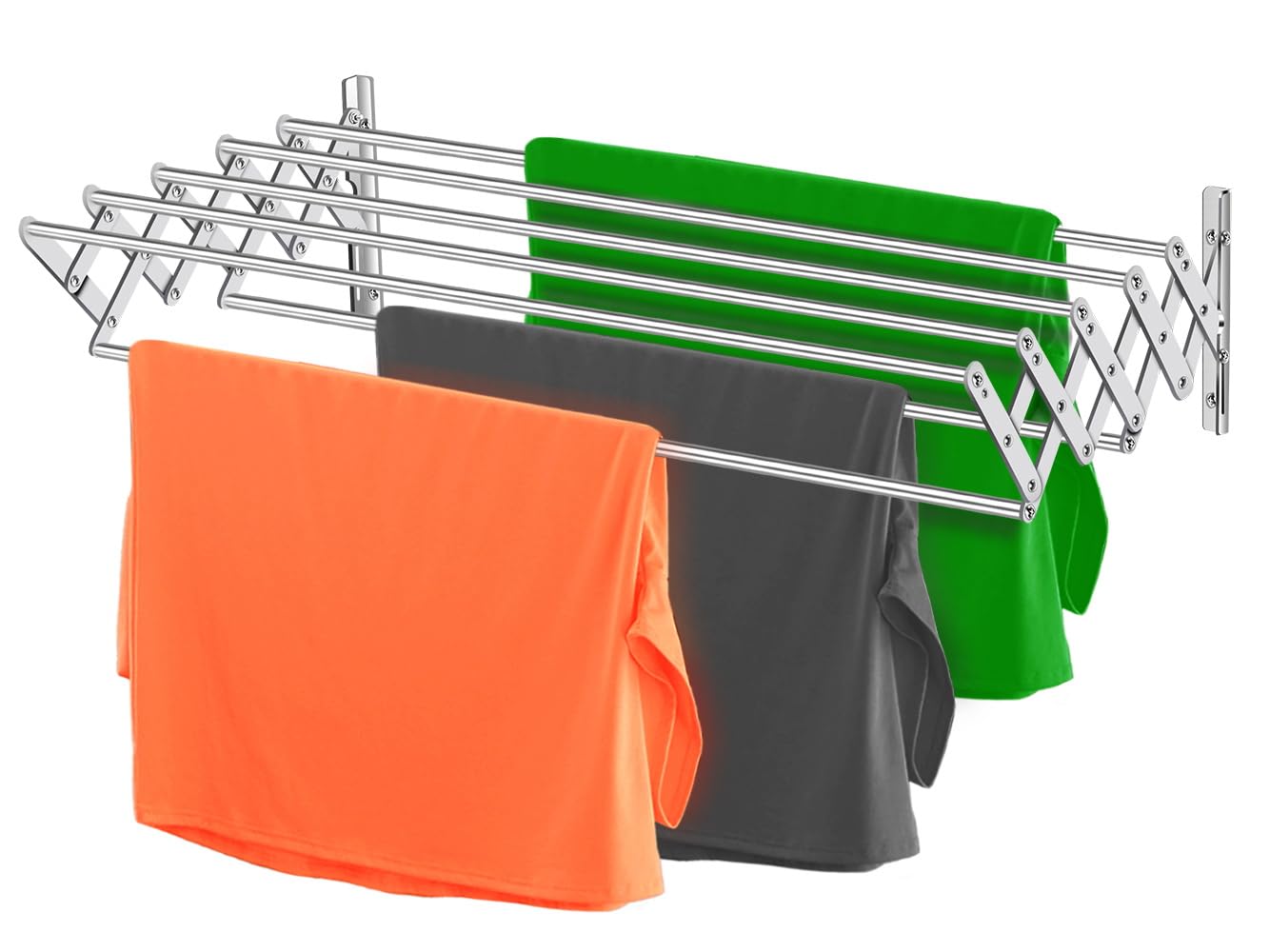 Wall Mounted Retractable Laundry Drying Rack - 24