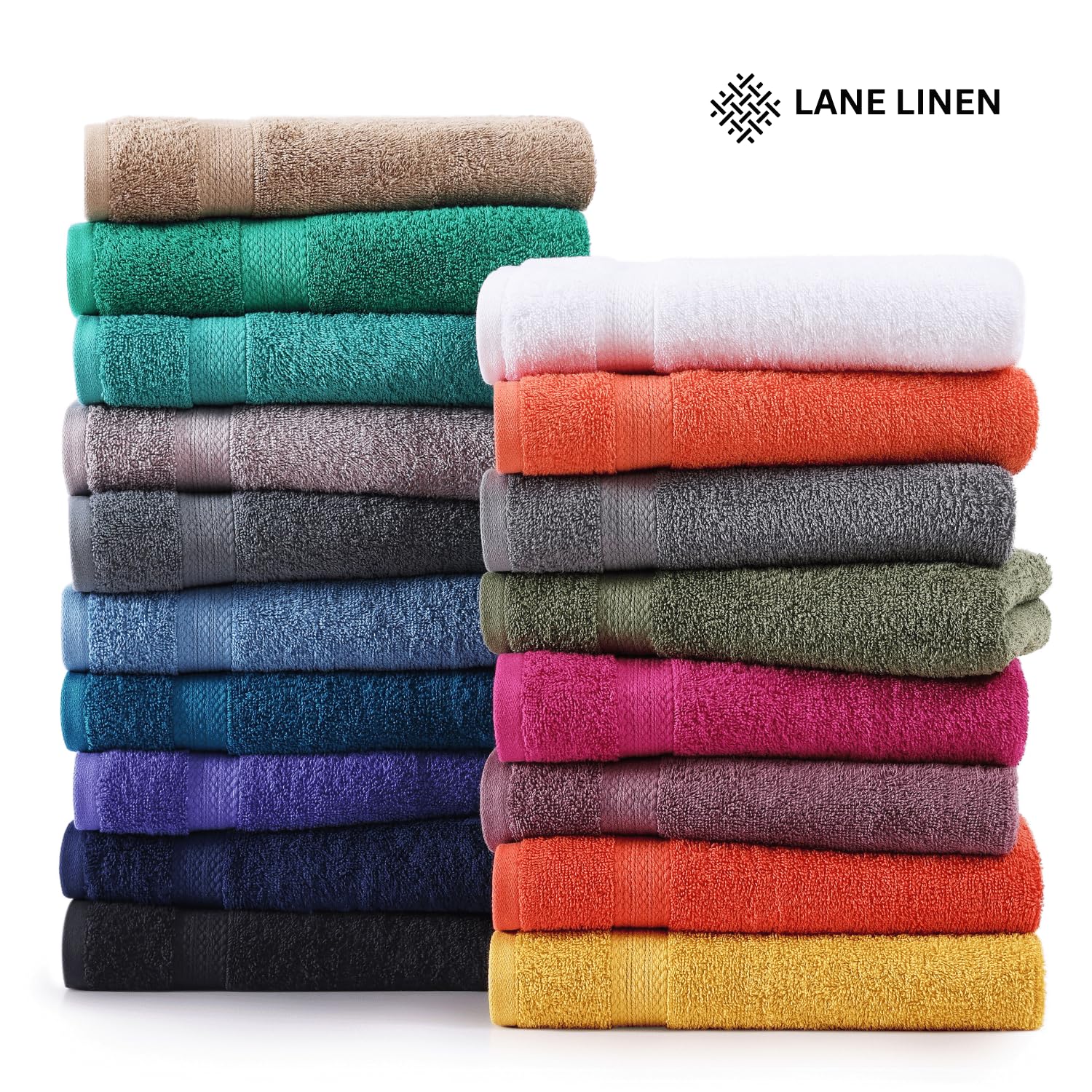 Premium 6-Piece Bath Towel Set - 100% Cotton Extra Large Hotel Quality Towels (2 Bath, 2 Hand, 2 Washcloths) - Soft & Absorbent for Spa, Bathroom & Luxury Home Use - Wishful Mauve