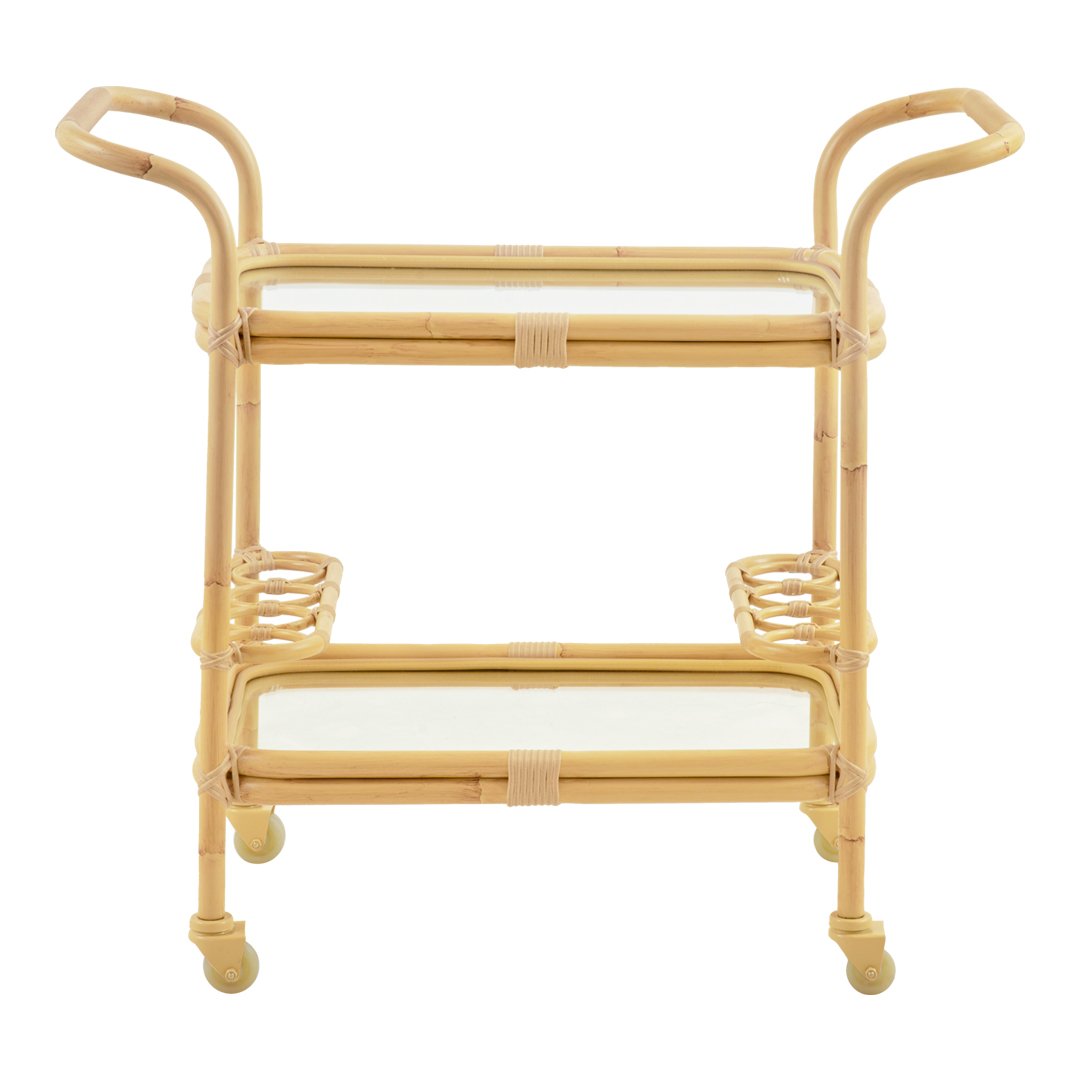 Premium Carlo Outdoor Bar Cart with Wheels - Portable Rolling Drink Trolley for Patio, Garden & Poolside Entertaining - Ideal for Cocktails, BBQ Parties & Outdoor Dining