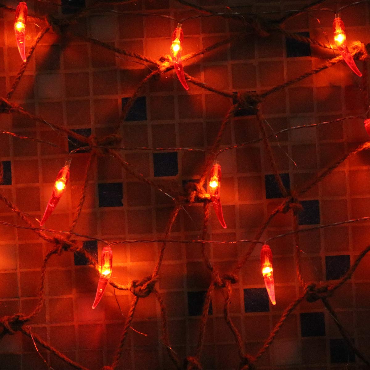 100 LED Red Chili String Lights - 33ft Plug-in Fairy Lights with 8 Modes for Wedding, Party, Christmas & Chinese New Year Decorations | Indoor & Outdoor Festive Lighting for Home, Garden, and Holiday Celebrations