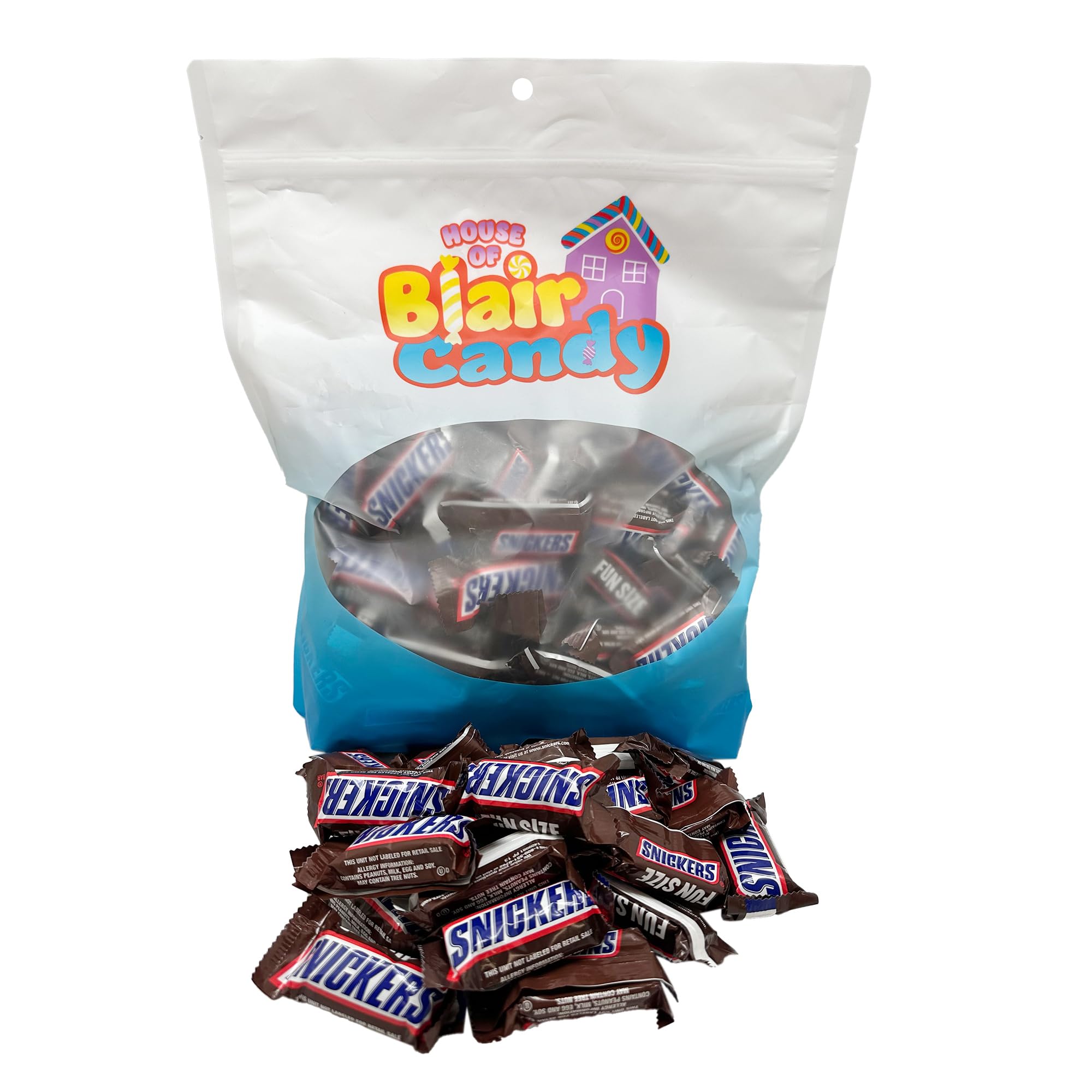 Snickers Fun Size Chocolate Bars - 5lb Bulk Candy for Parties & Gifts