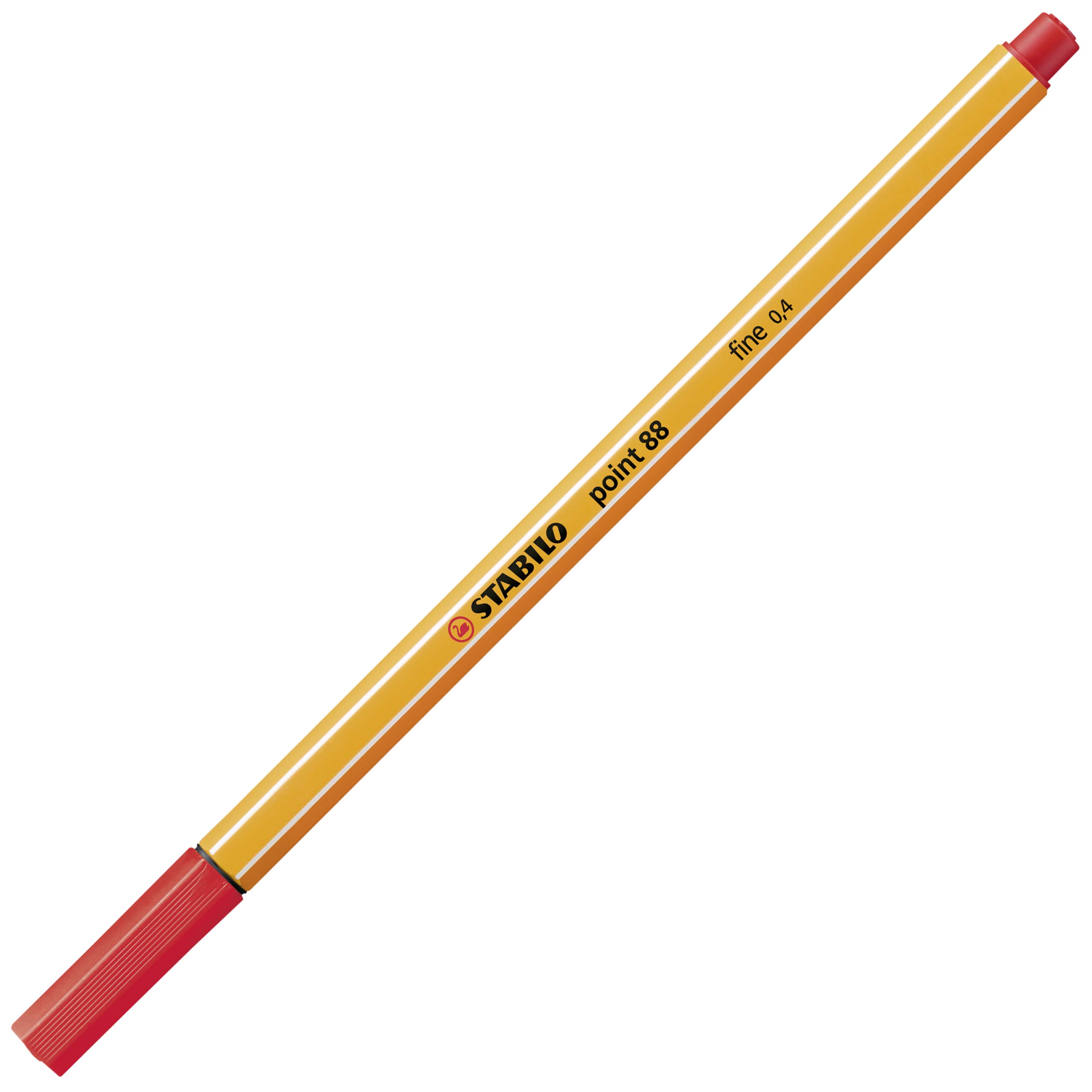 STABILO Point 88 Fine Tip Pen - Red for Note Taking & Art
