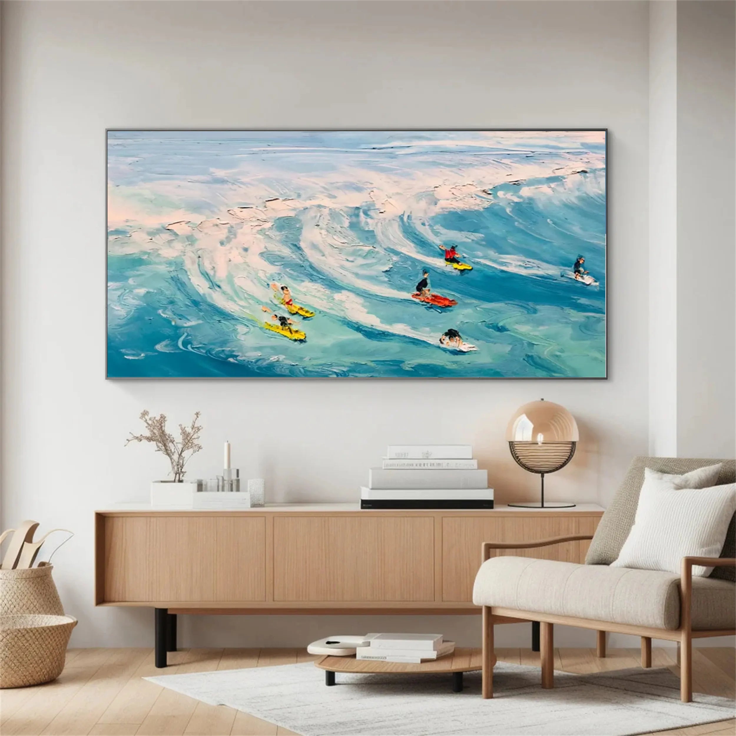 Ocean and Sky Painting #OS133 - Stunning Seascape Wall Art for Home & Office Decor - Perfect for Living Rooms, Bedrooms, and Coastal Themed Spaces