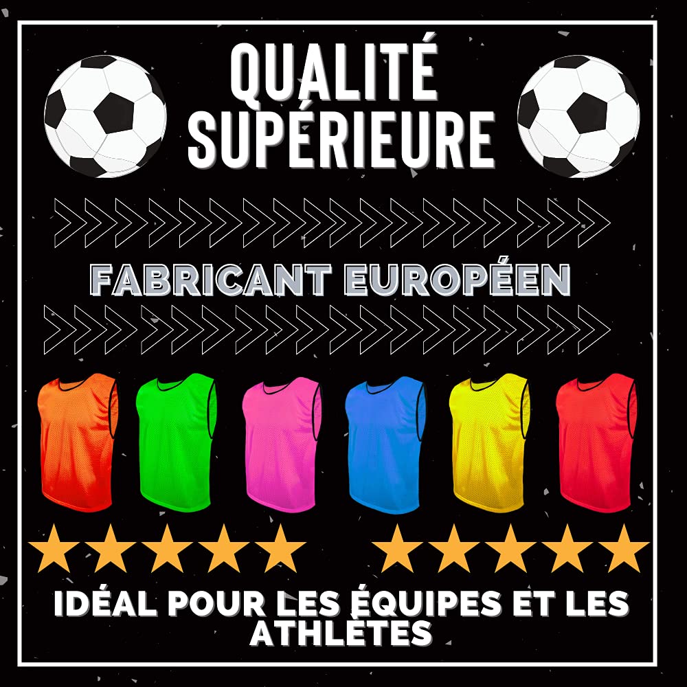**Pinnies Sports Bibs for Kids, Youth & Adults - Strong & Durable Soccer, Basketball, Football, Running & Team Practice Jerseys - Perfect for Scrimmages, Training & Sports Drills**