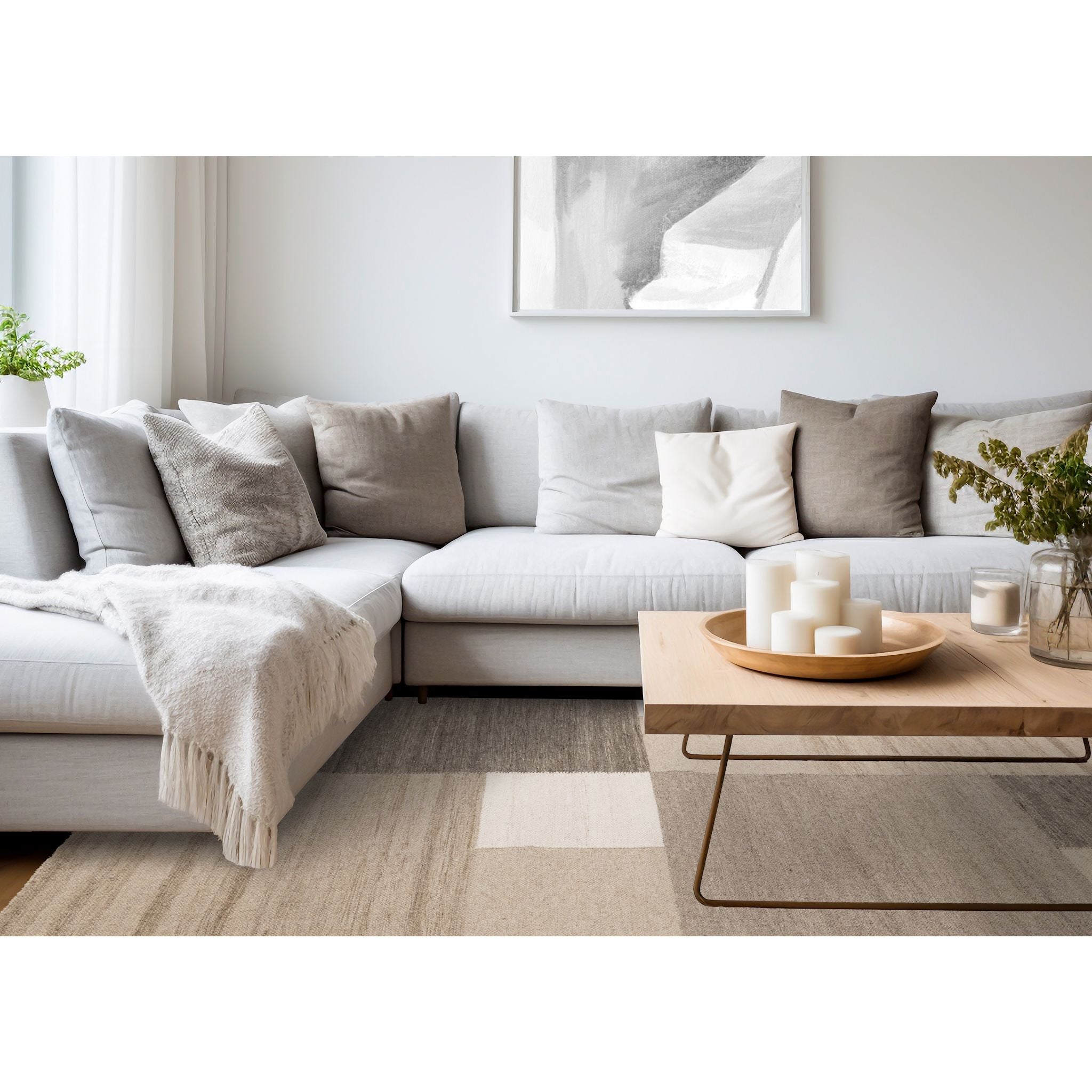 Premium Ascent Area Rug 5x8 Feet - Soft & Durable Modern Home Decor for Living Room, Bedroom, or Office