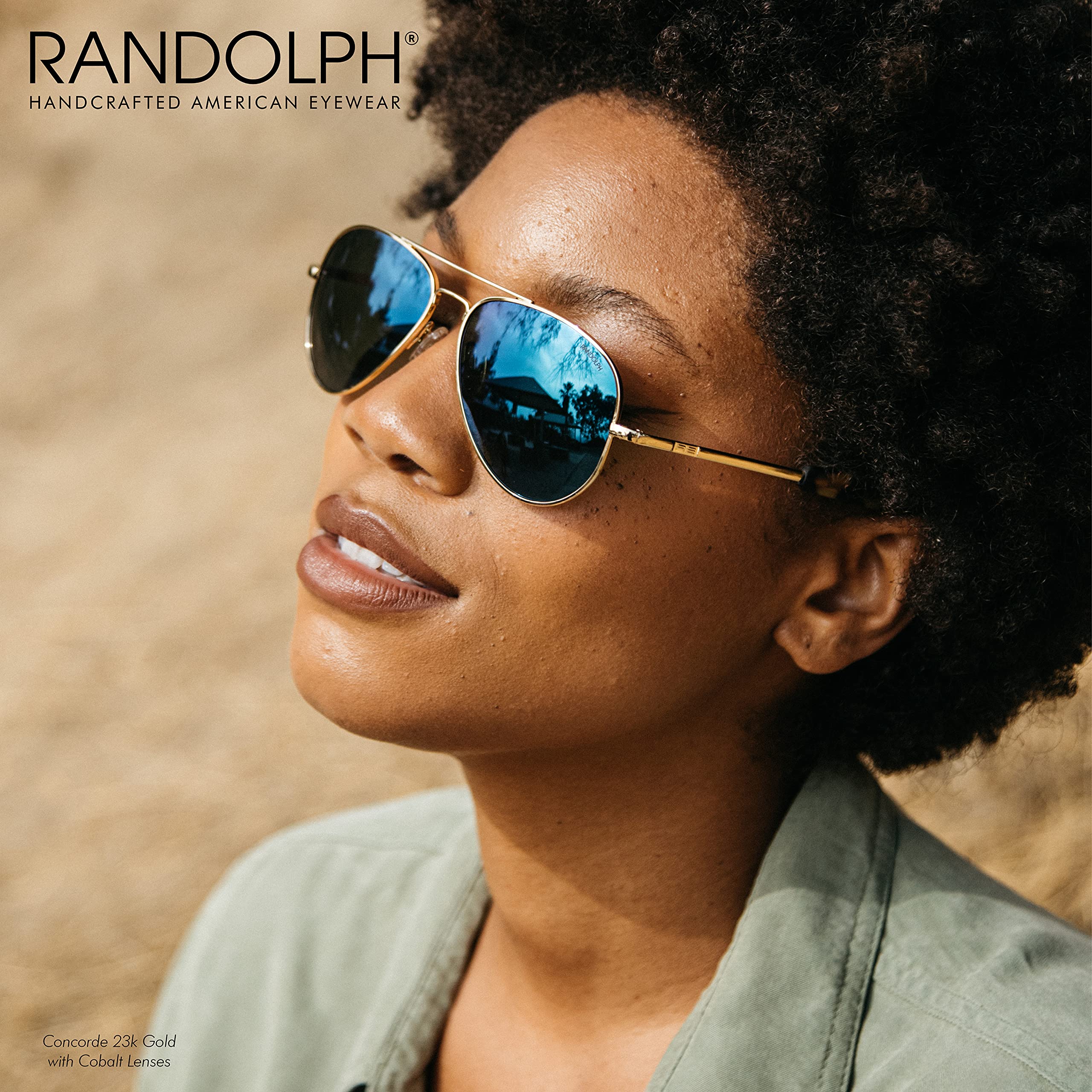 Randolph USA Concorde Classic Aviator Sunglasses for Men & Women - 100% UV Protection Polarized Lenses - Premium Pilot Sunglasses for Driving, Travel & Outdoor Activities