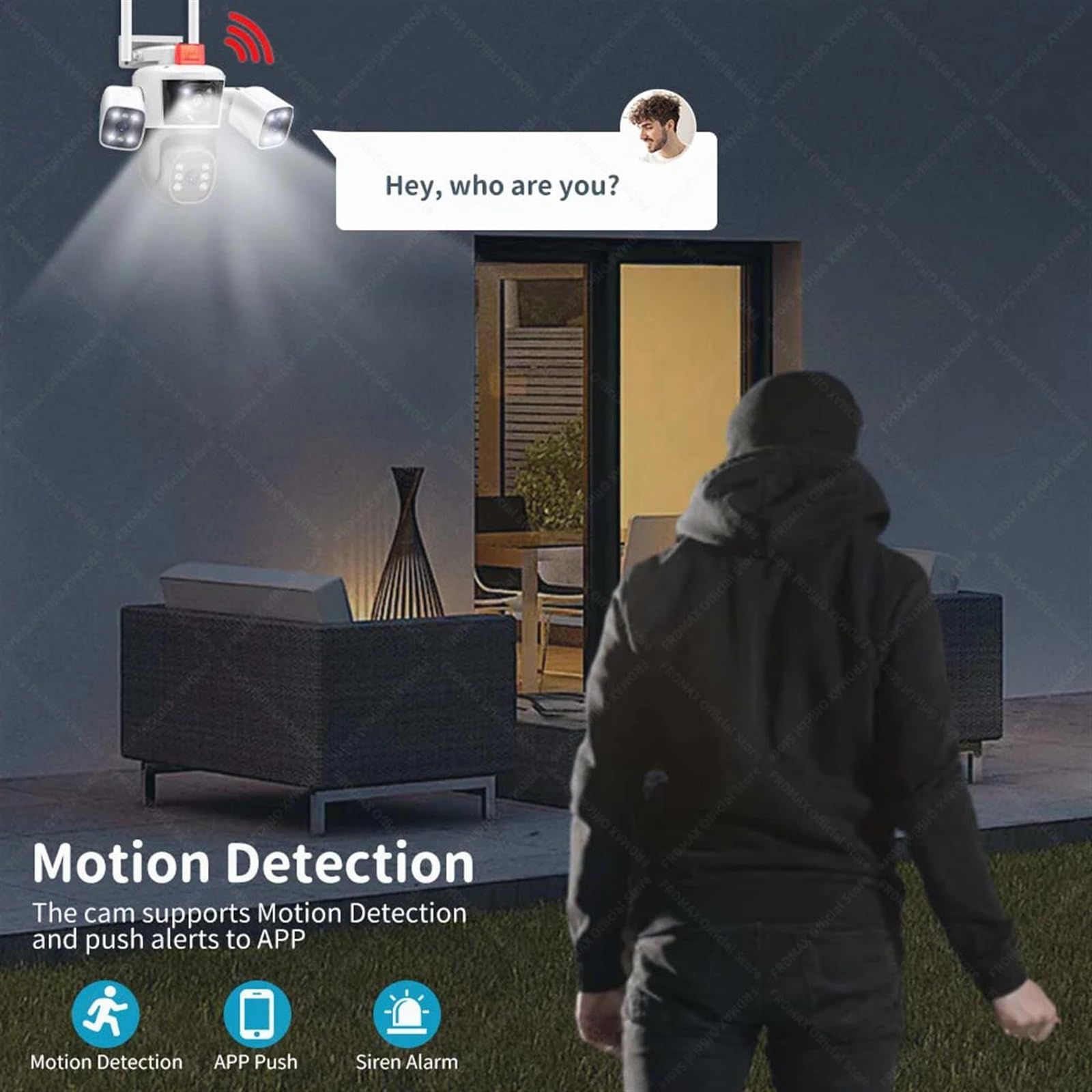 JOLIANE 6K 12MP Outdoor Security Camera with Triple Lens Panoramic View, AI Tracking & PTZ - IP66 Waterproof CCTV Surveillance System for Home Protection (Includes 128GB Storage) - Ideal for Monitoring Driveways, Backyards & Business Premises