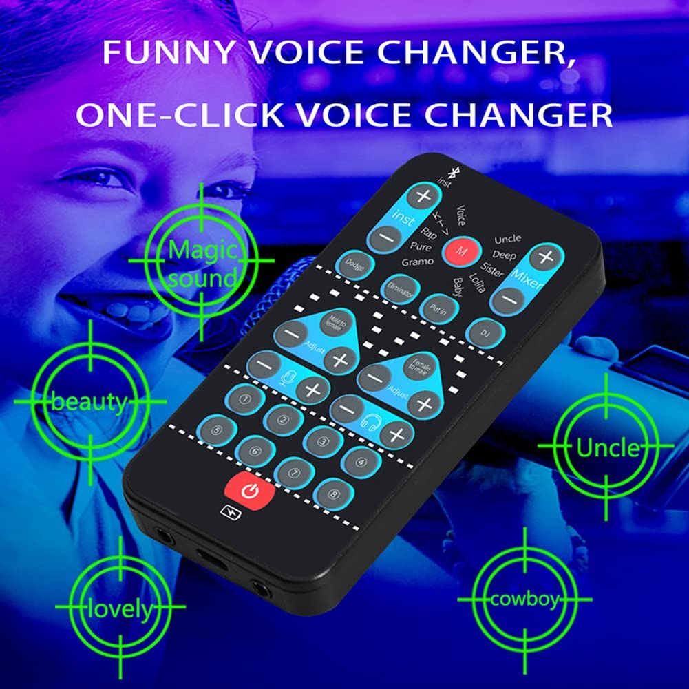 Waiecnksa Mini Universal USB Sound Card - Voice Changer & Lavalier Microphone for PC, Mobile Phone, Gaming - Perfect for Live Streaming, Podcasting & Voice Modulation