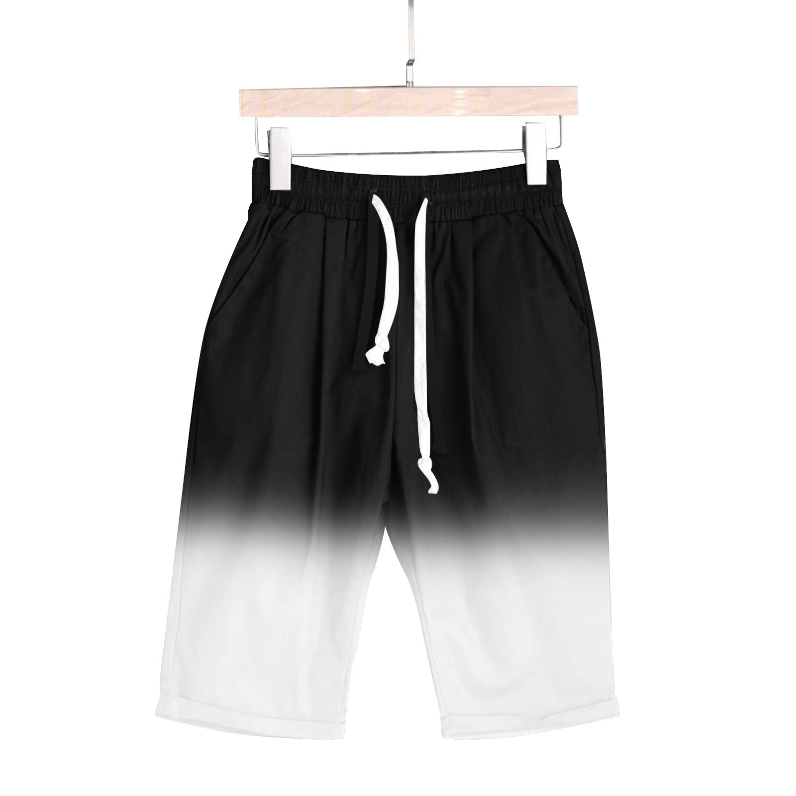 Women's High Waisted Bermuda Jean Shorts - Stretchy Cotton Loose Fit Long Shorts for Casual Summer Wear | Perfect for Lounge, Walking, Exercise & Outdoor Activities with Convenient Pockets