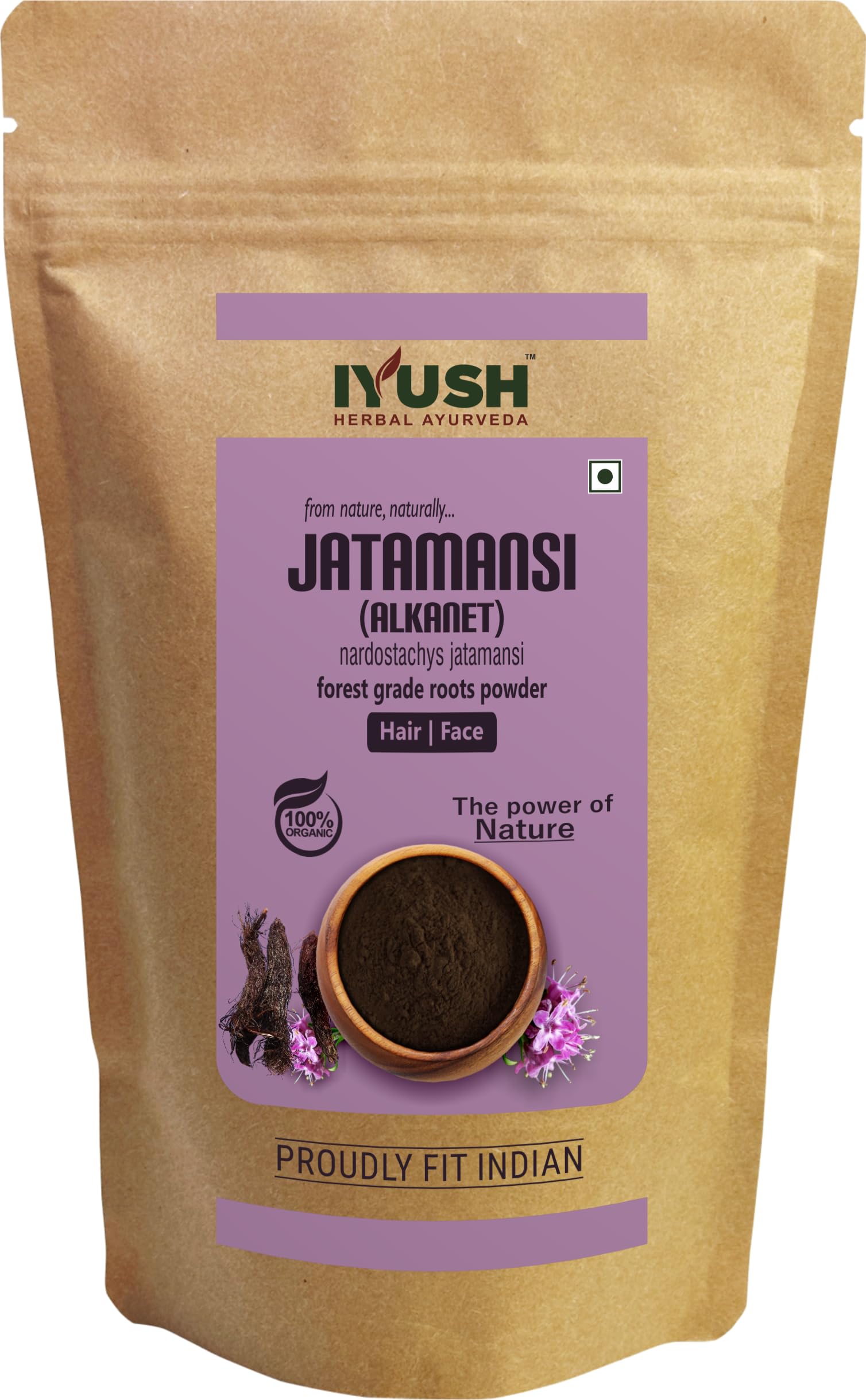 IYUSH Herbal Ayurveda Jatamansi Powder – 400gm | Natural Jatamasi Root Powder for Hair Growth & Scalp Health | Organic Stress Relief & Sleep Aid | Perfect for DIY Hair Masks & Ayurvedic Remedies