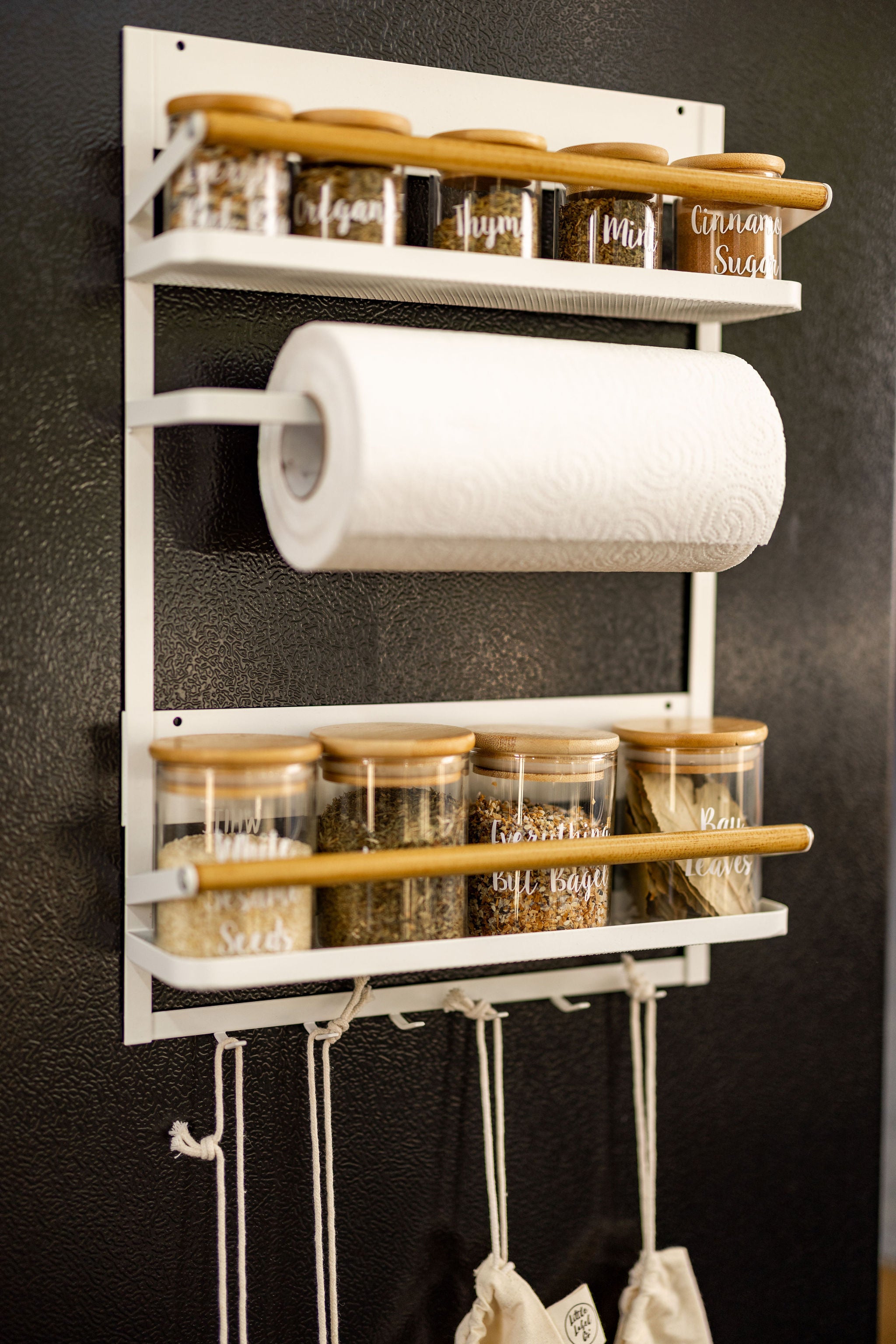 Premium Magnetic Wall Organizer - White | Space-Saving Office & Home Storage Solution for Notes, Keys & Essentials