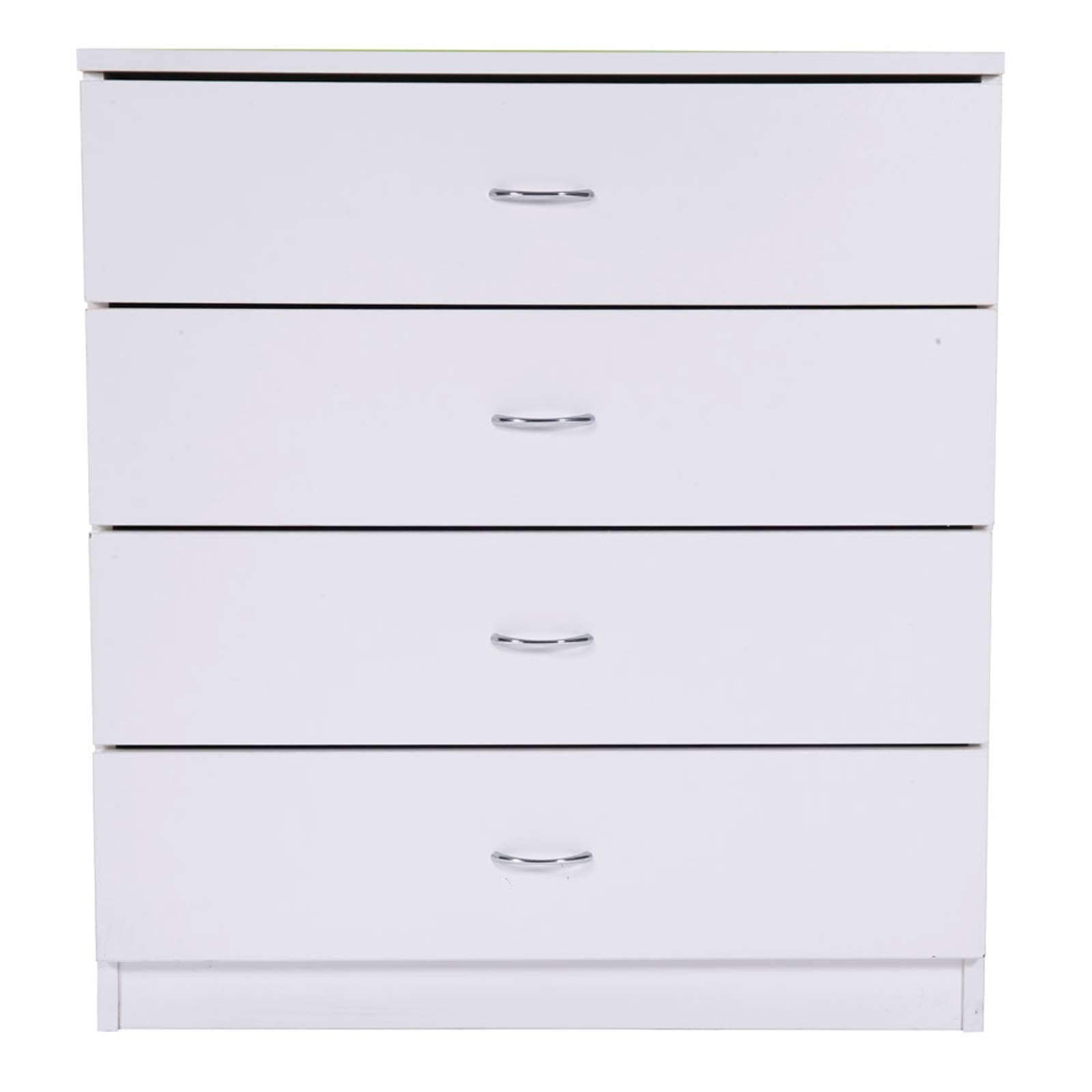 GBNIJ GT5-KJ White Wooden 4-Drawer Dresser for Bedroom - Simple & Modern Chest of Drawers for Clothes Storage, Home Organization, and Nursery Furniture