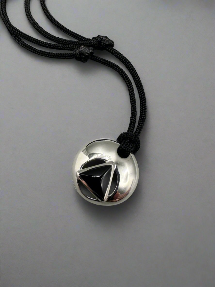 Circle of Recovery AA Symbol Silver Disk Pendant - Alcoholics Anonymous Jewelry for Men & Women - Perfect for 12-Step Meetings, Sobriety Gifts & Spiritual Support