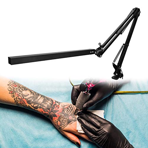 Adjustable LED Desk Lamp with Long Arm & Clip - 3-Level Color Temperature, Eye Protection for Reading, Tattoo, Hairdressing & Manicure - Perfect for Home Office, Salon & Studio Workspaces