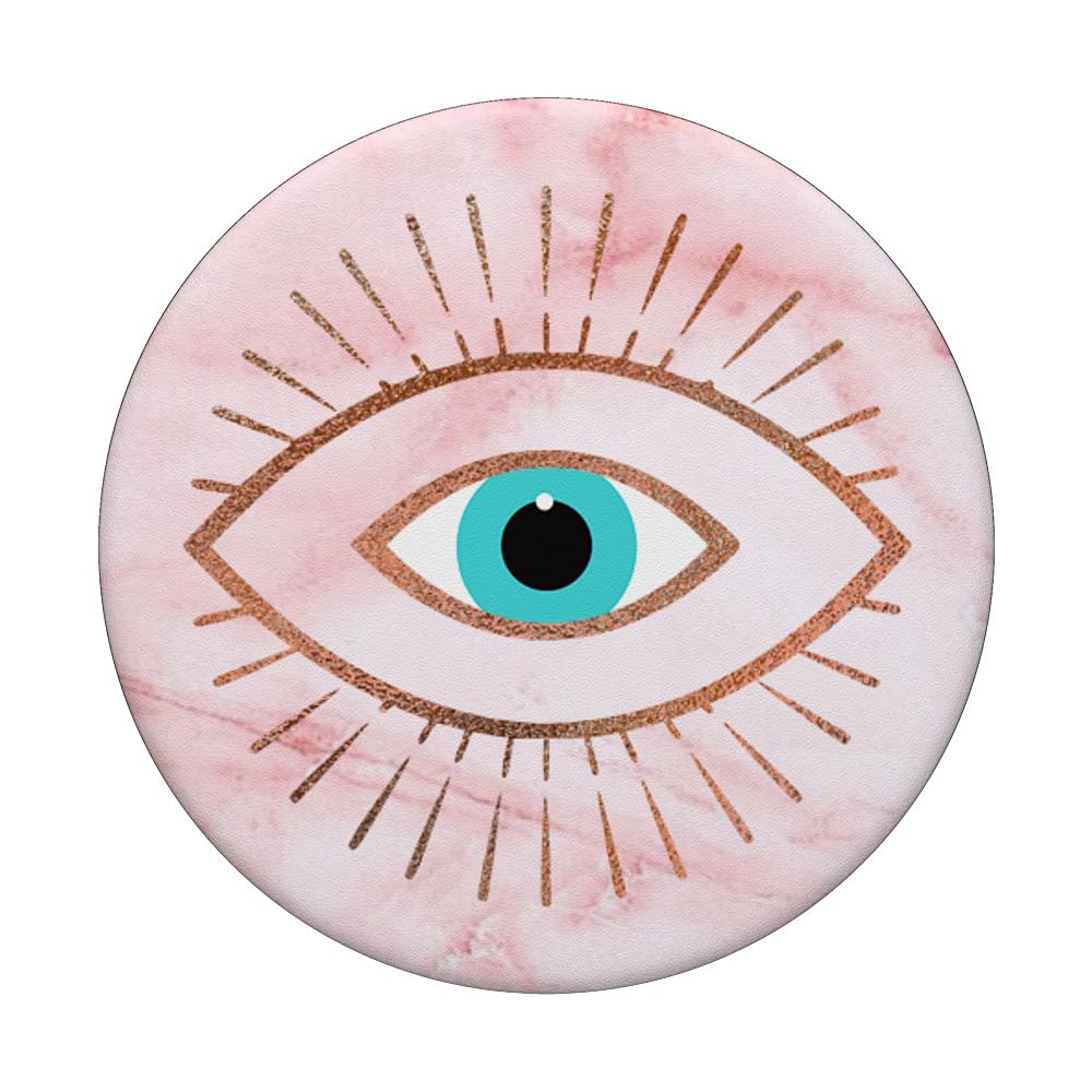 Rose Evil Eye Pink White PopSockets Standard PopGrip - Phone Grip & Stand for iPhone, Samsung, Smartphones - Perfect for Selfies, Watching Videos, and Secure Phone Handling