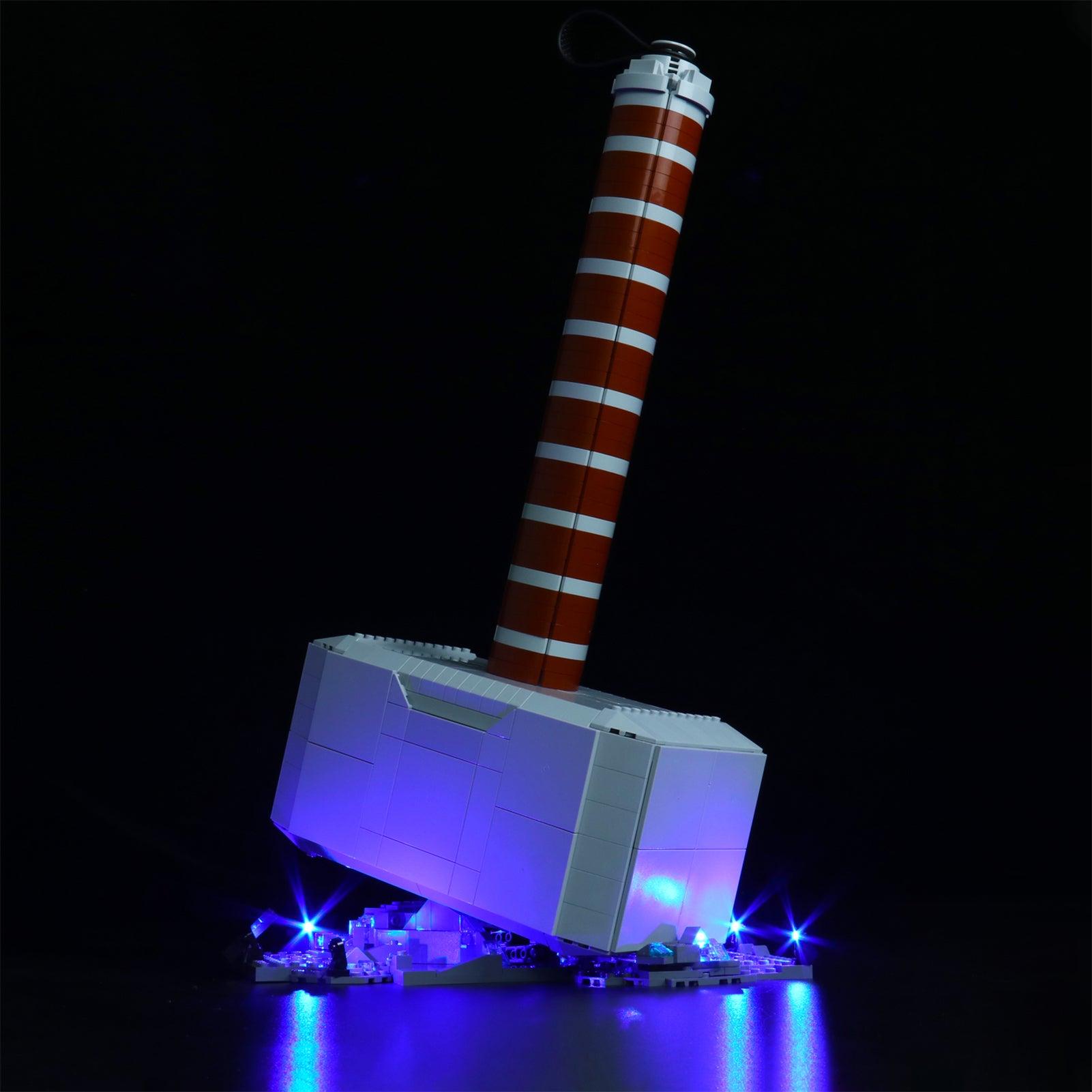 LEGO Super Hero Marvel Thor's Hammer 76209 Light Kit - DIY Lighting Set for LEGO Mjolnir | Enhance Display for Home, Office & Collectors