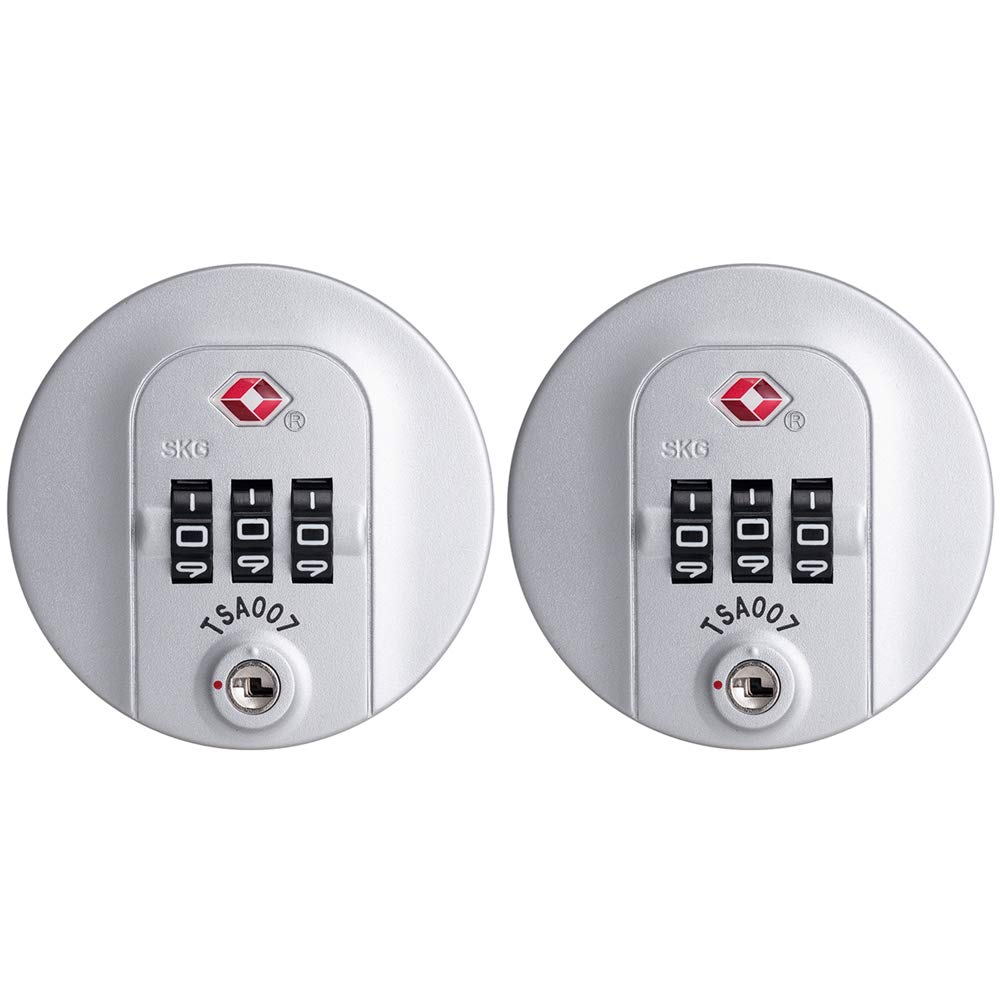 Set of 2 Circular Password Locks S068# for Suitcases, Luggage, Trunks & Pull Rod Boxes - Travel Security Replacement Locks for DIY Use at Airports, Hotels & Storage