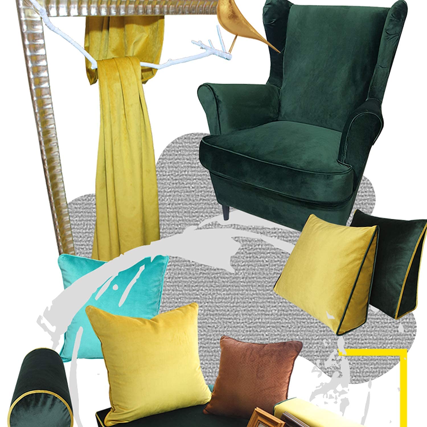 IKEA Strandmon Armchair Cover - Stretchable Sofa Slipcover for Living Room (2030-49) - Perfect for Home Decor, Pet Protection & Furniture Refresh