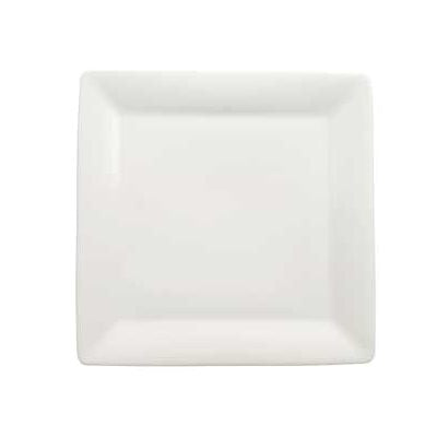 Villeroy & Boch Pi Carre 8.3-Inch Flat Square Dinner Plate Set - 6-Piece White Porcelain Plates for Modern Dining & Entertaining