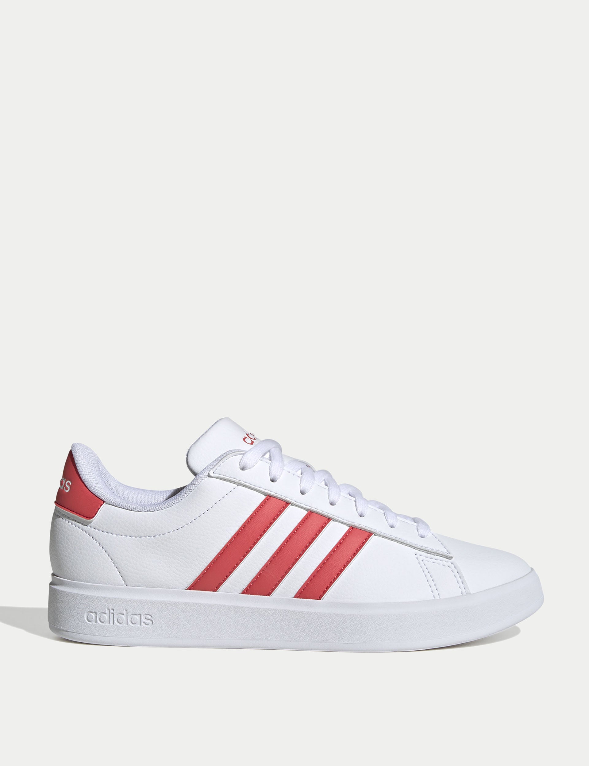 Adidas Grand Court 2.0 Sneakers - Cloud White/Semi Lucid Red - Comfortable Tennis Shoes for Women & Men - Perfect for Casual Wear, Gym & Outdoor Activities