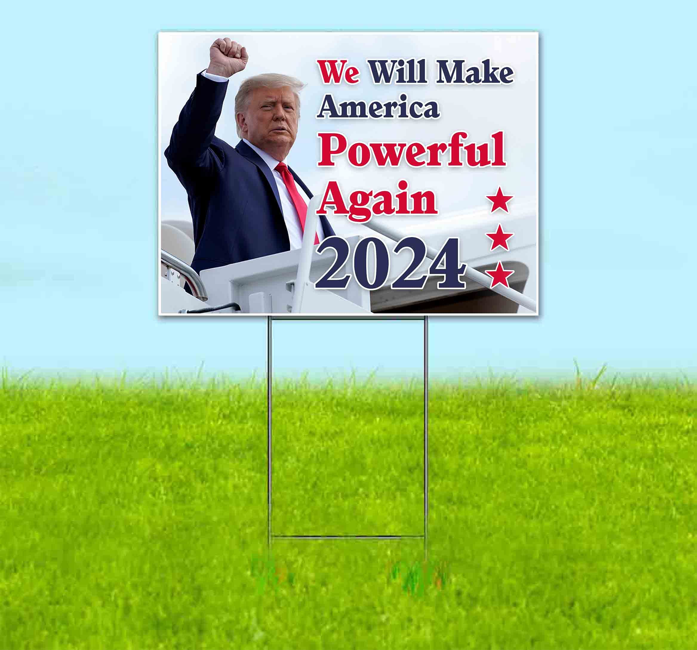 Trump Make America Powerful 2024 Yard Sign (18