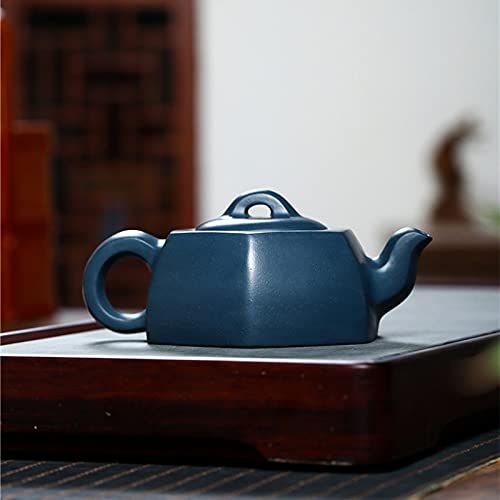 Handmade Yixing Purple Clay Teapot - Hexagon Zisha Teapot with Tianqing Mud, Raw Ore Craftsmanship for Home Brewing Red & Green Tea | Perfect for Kung Fu Tea Ceremony, Tea Infuser Kettle & Chinese Tea Set Collection