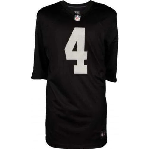 Derek Carr Autographed Las Vegas Raiders Nike Jersey with COA - Oakland Raiders Black Football Jersey for Collectors and Fans - Perfect for Game Day, Memorabilia Displays, and Sports Gifts