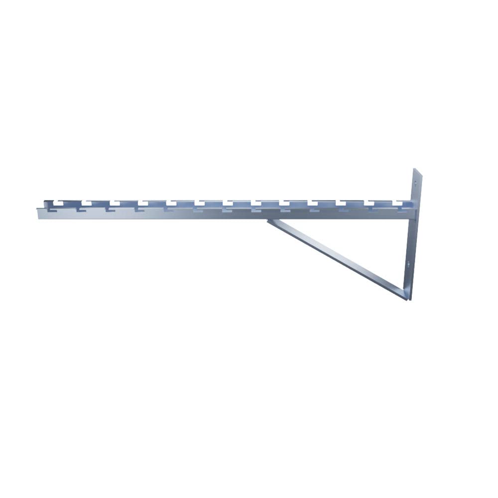 Electro Zinc Plated Wire Mesh Cable Tray Bracket - Silver Steel Triangle Wall Mount (600mm, 2 Pack) for Data Center, Server Rack & Industrial Cable Management